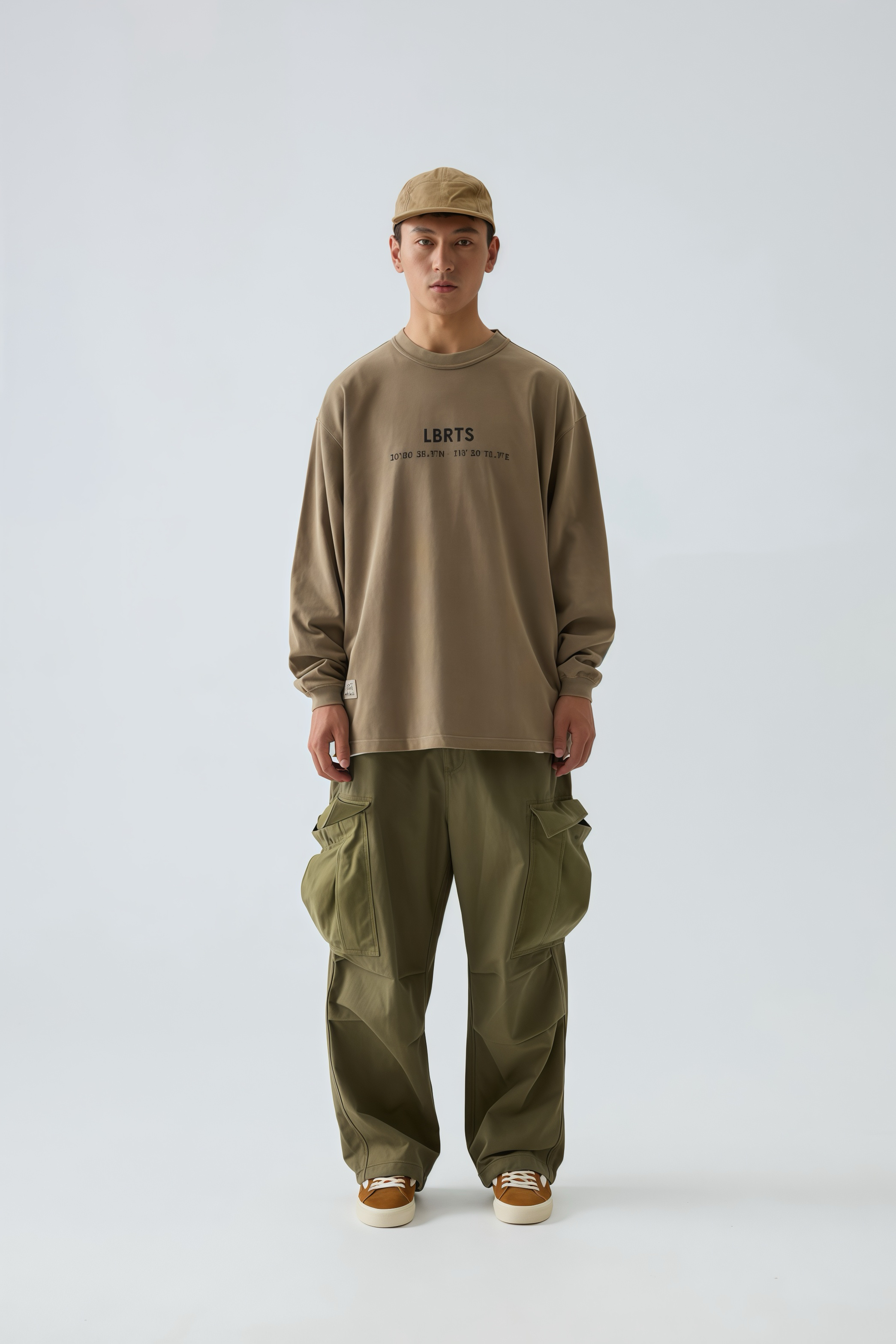 Men's Two-Tone Cargo Pants - Utility Work Trousers with Multi-Pockets and Pen Slot-Liberaturs
