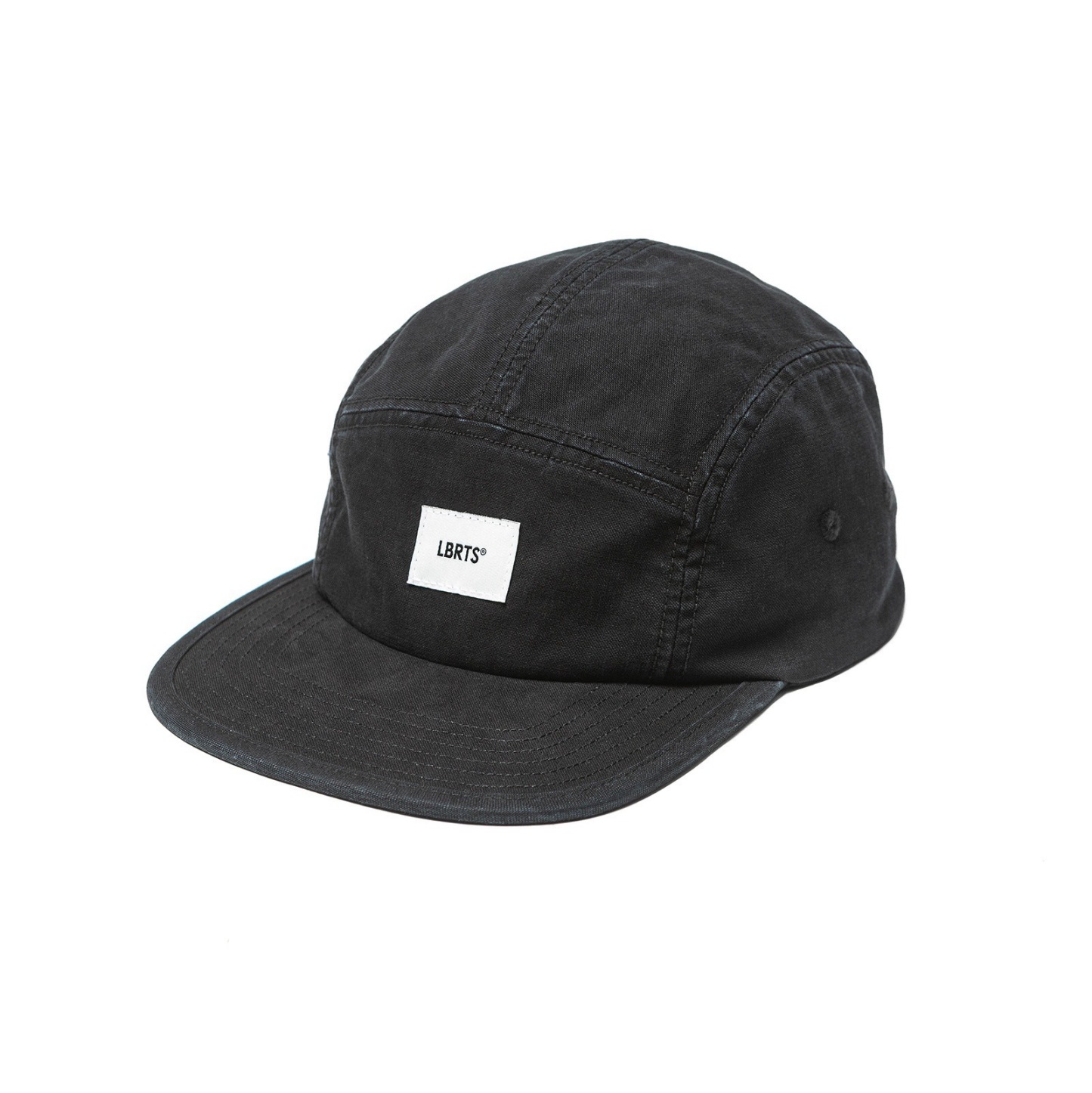 Chigu-Meiding Flat Brim Cap – Washed Cotton Black-Liberaturs