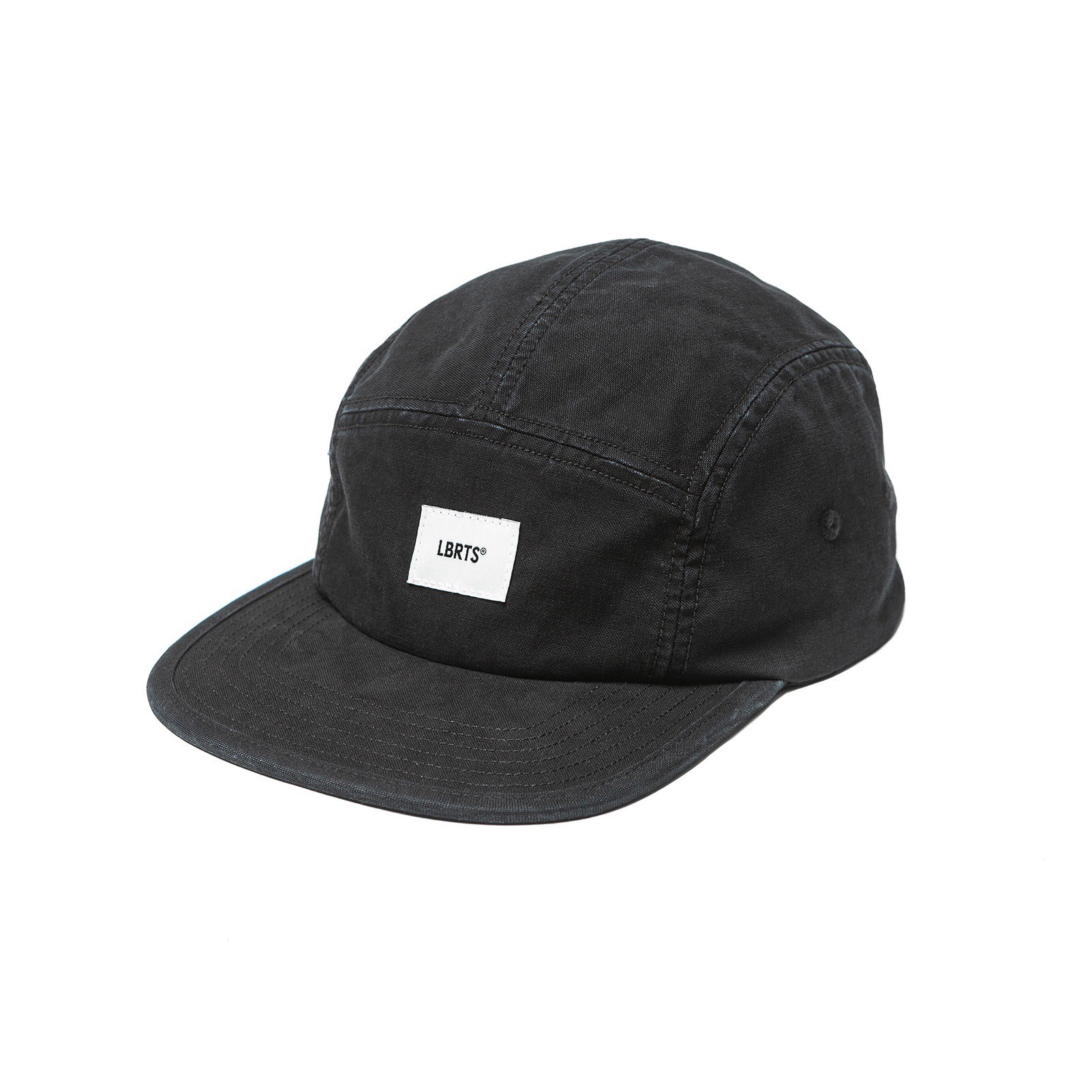 Chigu-Meiding Flat Brim Cap – Washed Cotton Black-Liberaturs