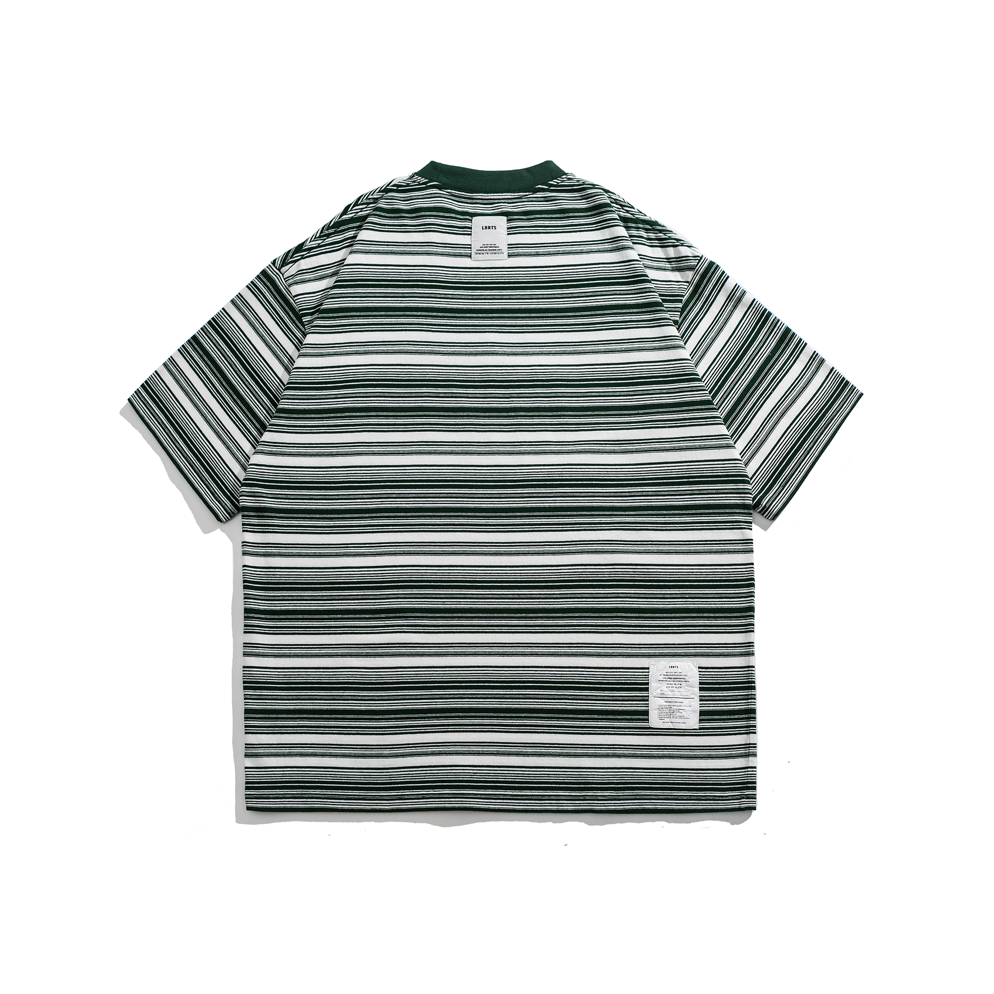 Men's Striped Graphic Crewneck T-shirt - Heavyweight Cotton