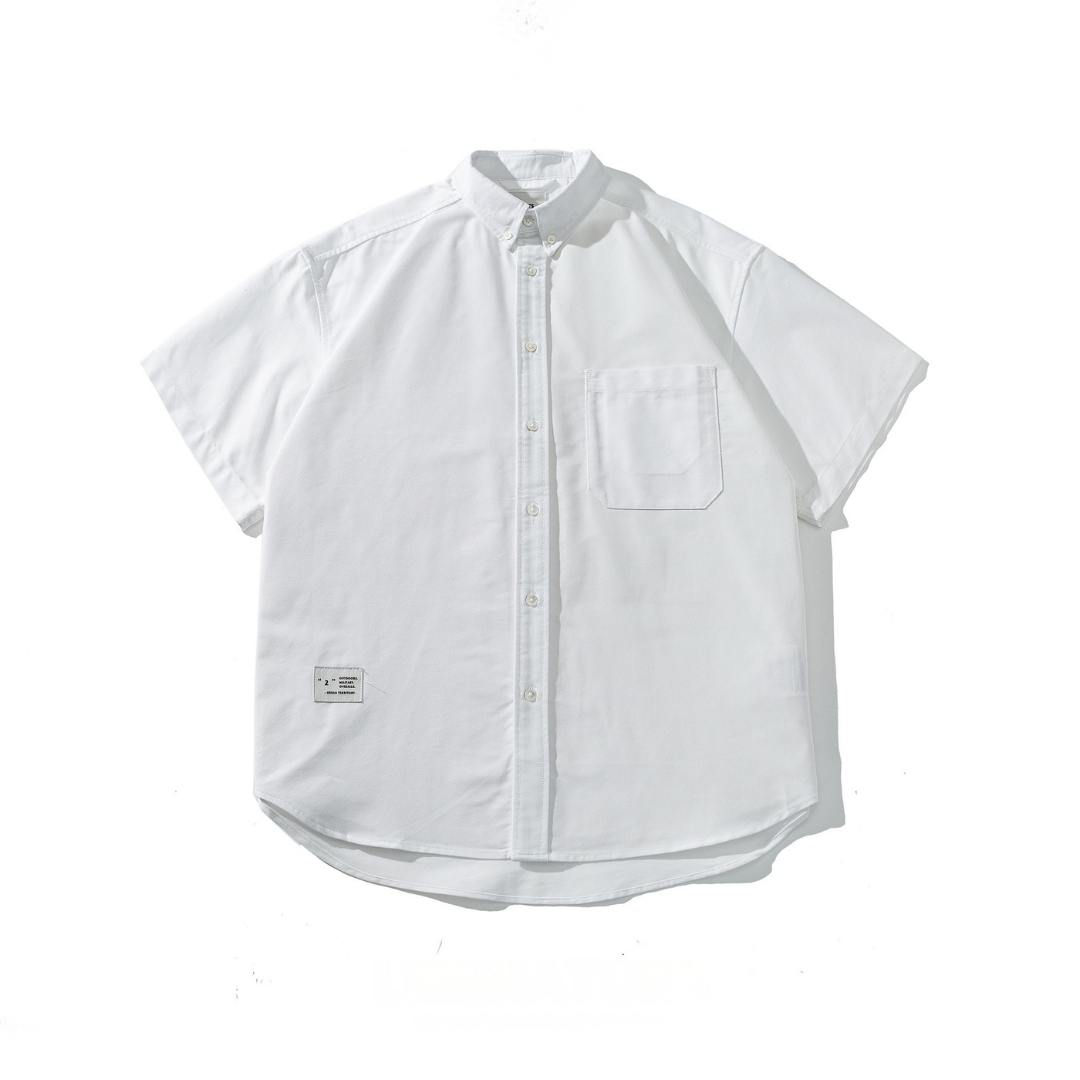 Men's Classic Oxford Button-Down Short Sleeve Shirt - Relaxed Fit 