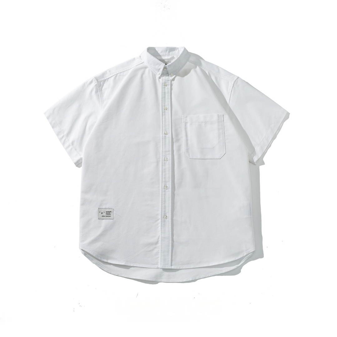 Men's Classic Oxford Button-Down Short Sleeve Shirt - Relaxed Fit 