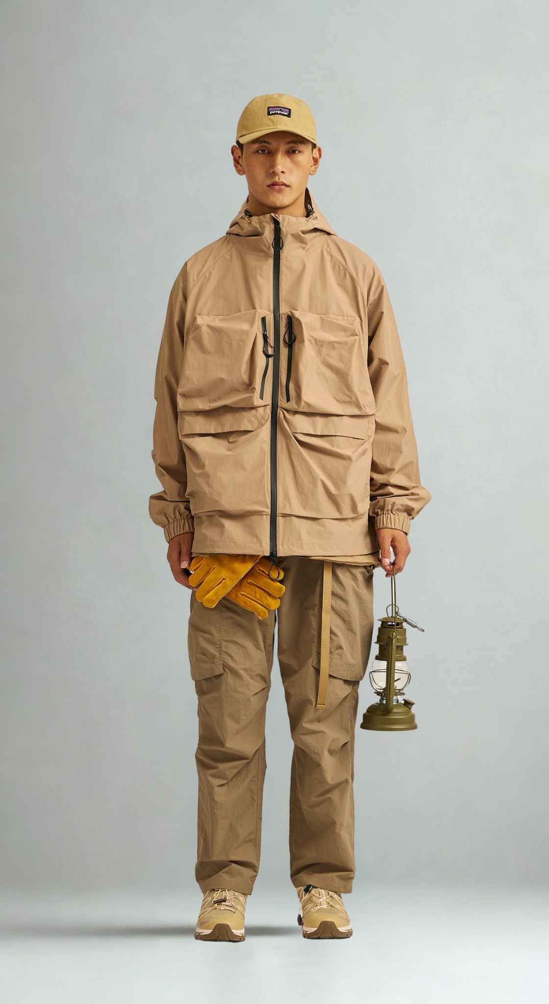 Men's Water-Resistant Hiking Jacket - Technical Shell with Utility Pockets-Liberaturs