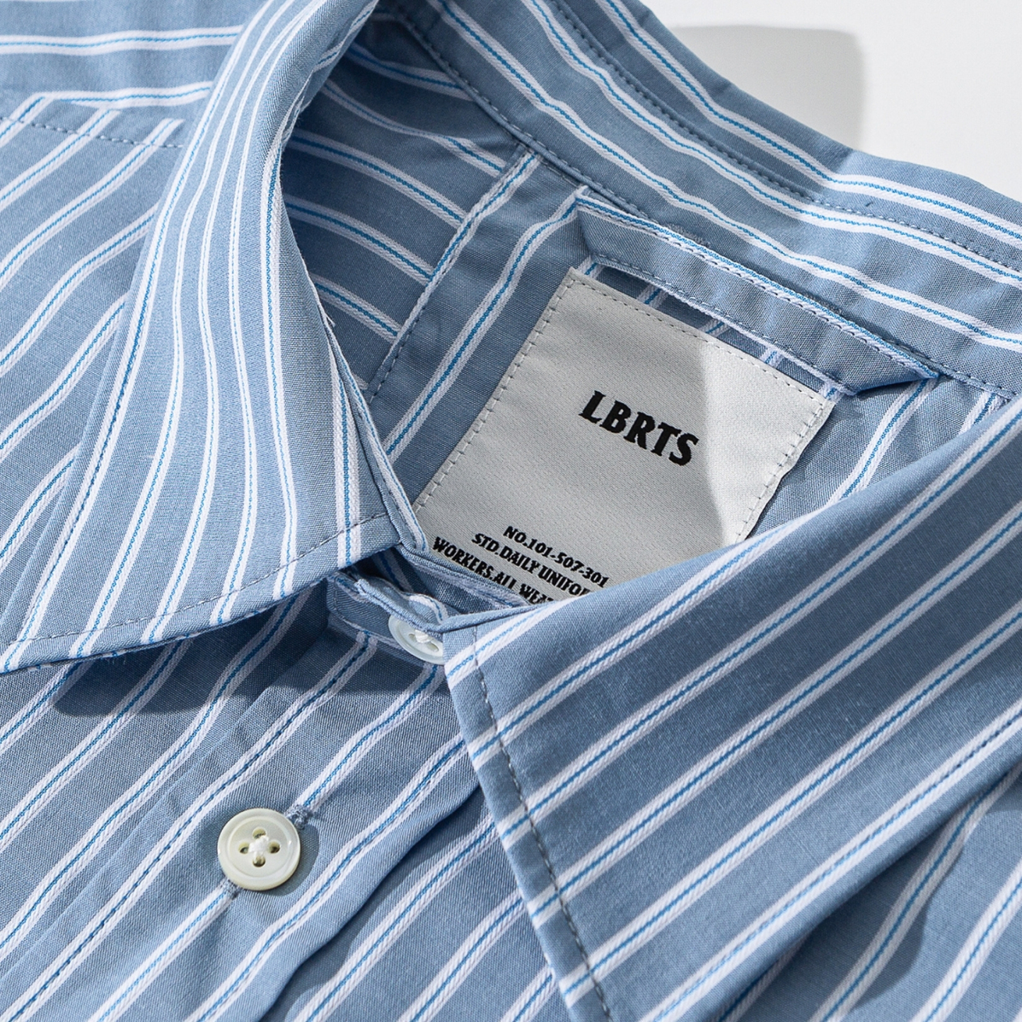 Men's Classic Pocket Shirt - Retro Military Oversized Stripe Shirt