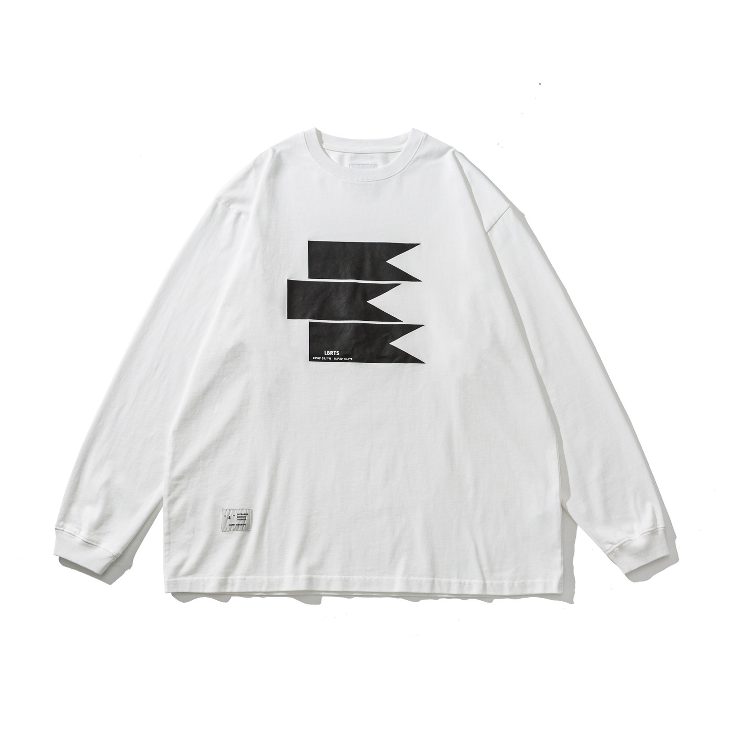 Men's 'Fish Flag' Graphic Long Sleeve Tee - 310gsm Heavyweight Crewneck | Liberaturs