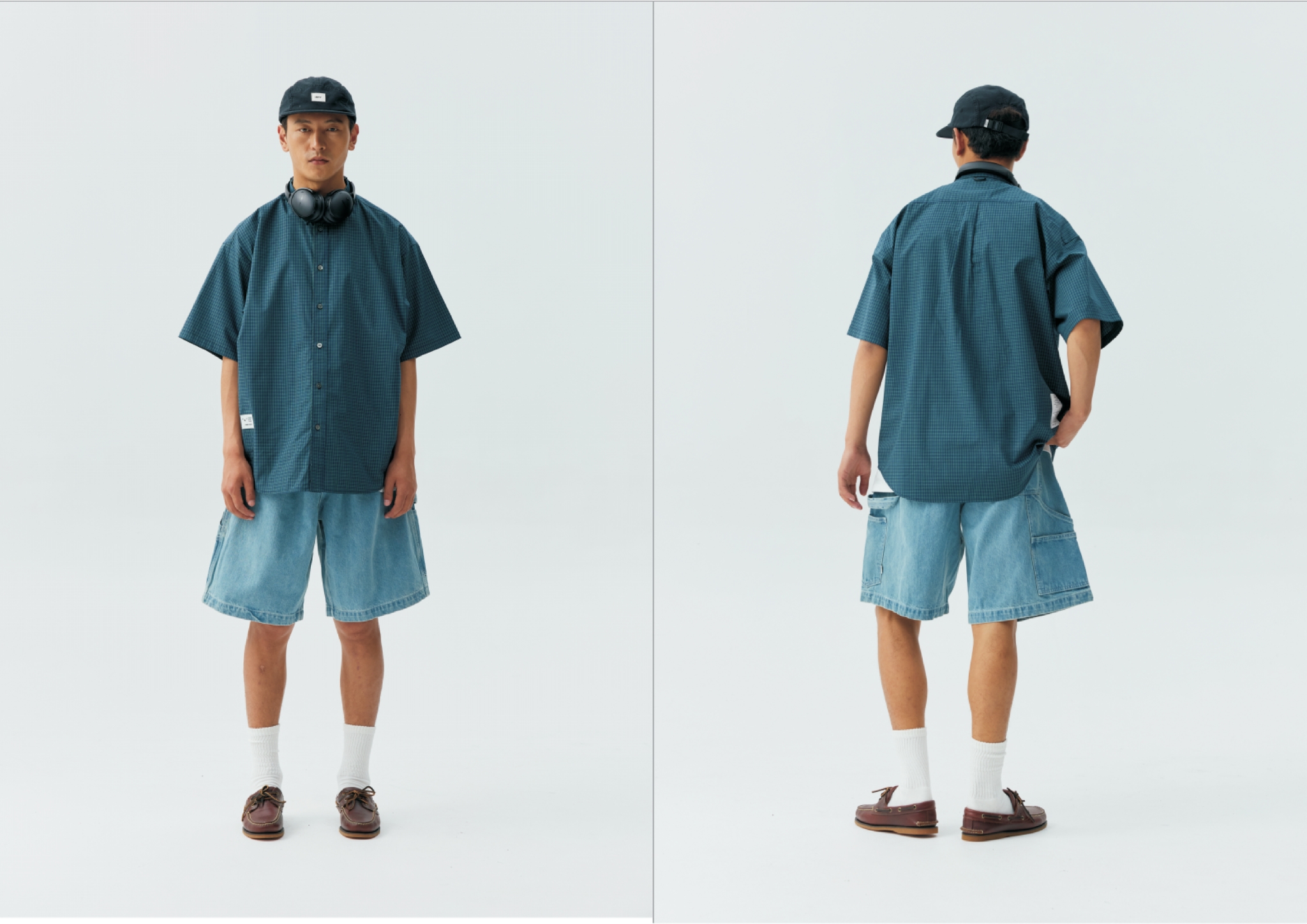 Men's Classic Retro Green Plaid Short Sleeve Shirt - Relaxed Fit