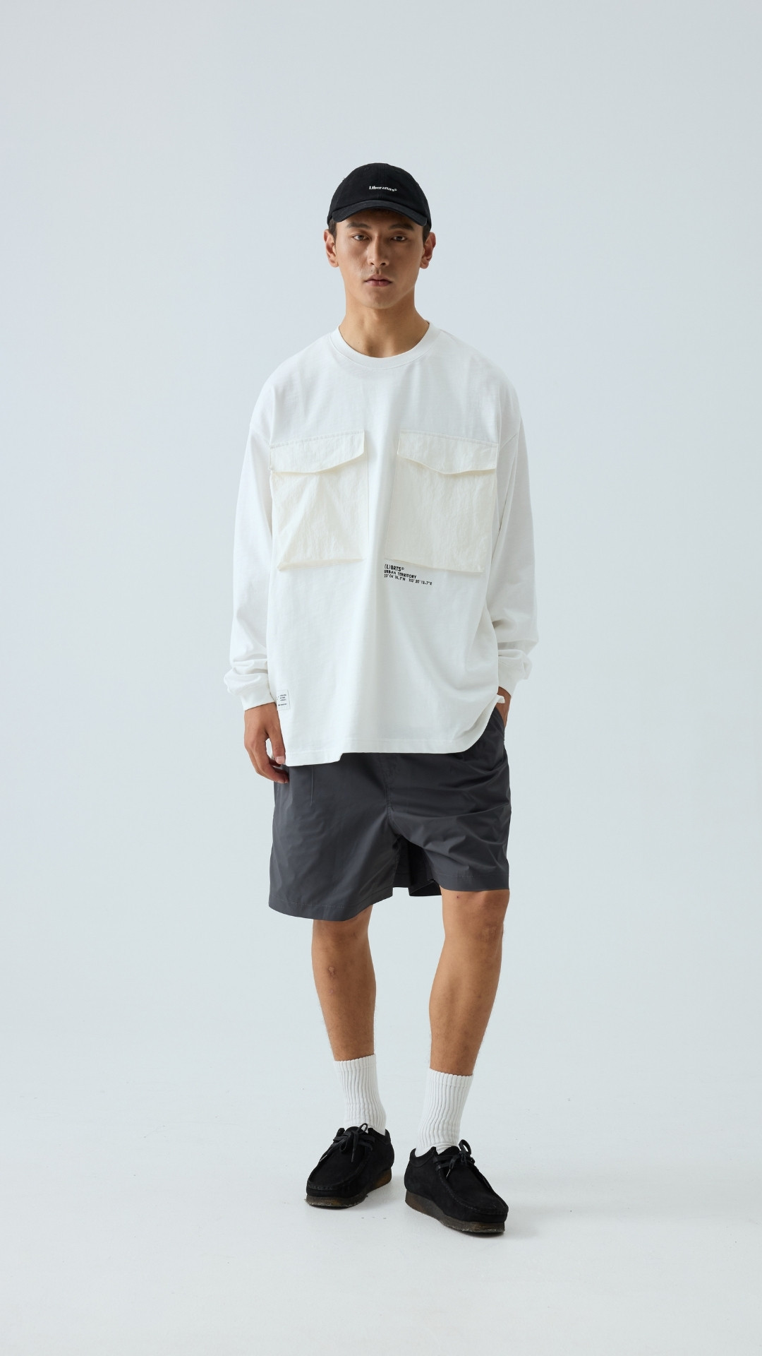 Men's Utility Long Sleeve T-Shirt with Multiple Pockets - Tactical Field Tee-Liberaturs