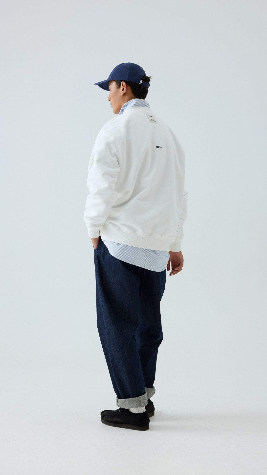 Men's Heavyweight Crewneck Sweatshirt - Embroidered Logo Pullover French Terry-Liberaturs