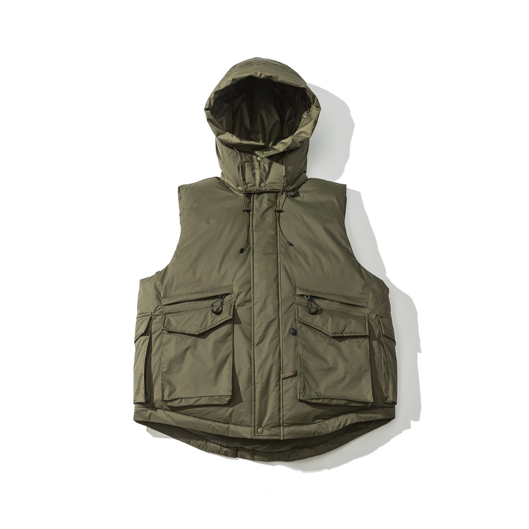 Men's Oversized Down Vest - Premium Insulated Puffer Vest-Liberaturs