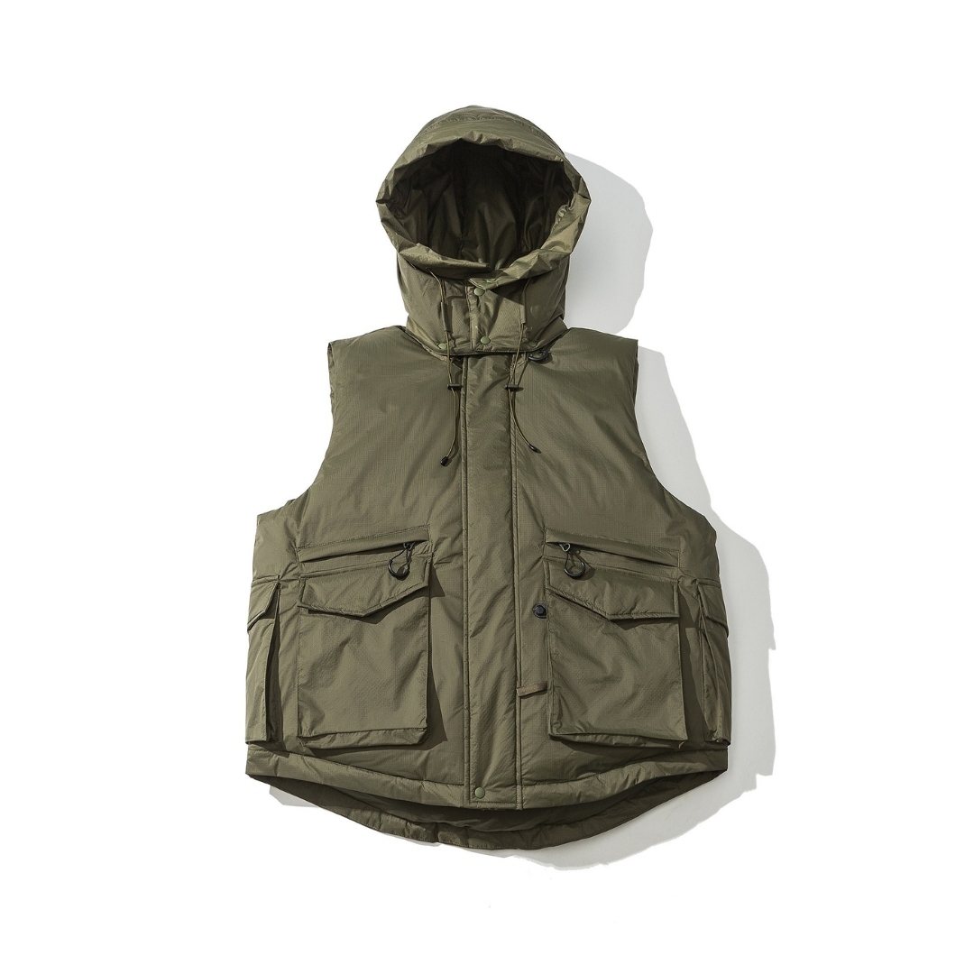 Men's Oversized Down Vest - Premium Insulated Puffer Vest-Liberaturs