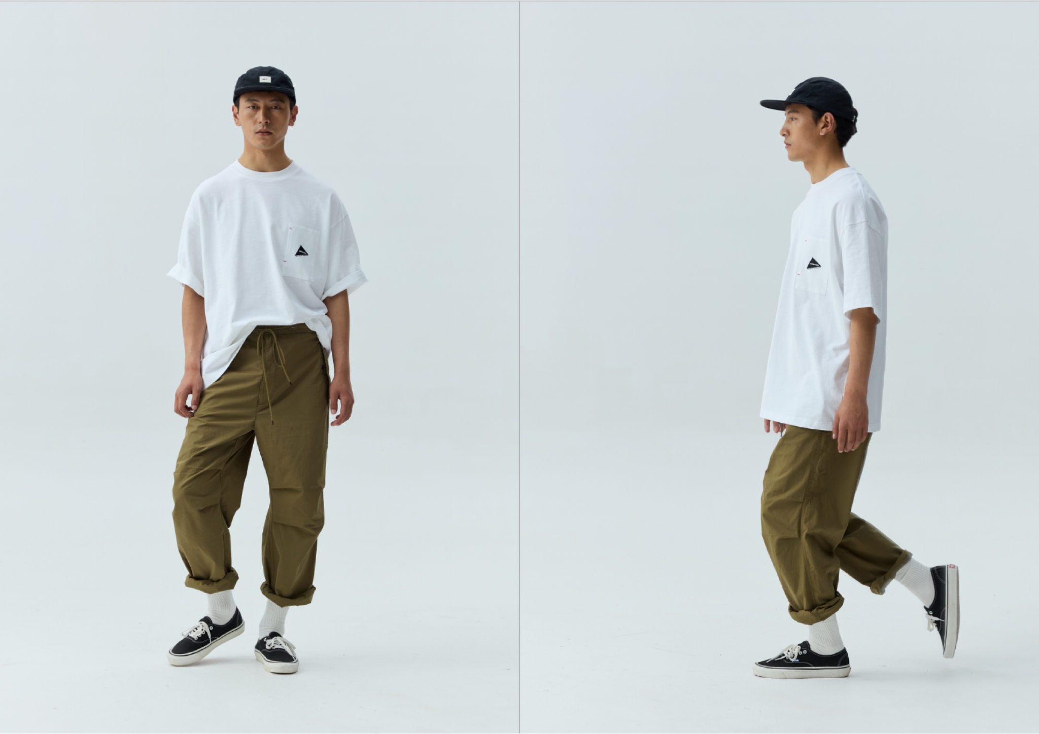 Men's Slub Cotton Pocket Crewneck T-shirt - Textured Mid-Weight Cotton