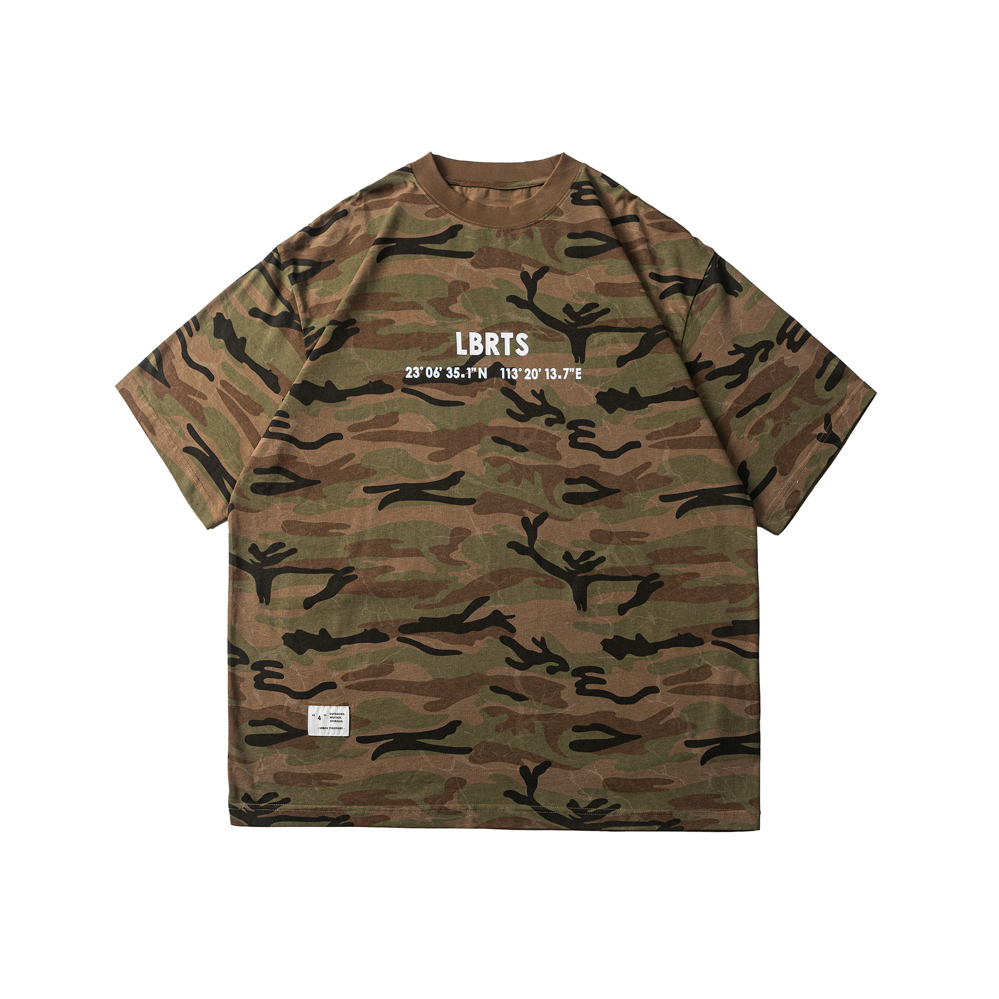 Men's Camo Crewneck T-Shirt - Relaxed Fit Casual Tee