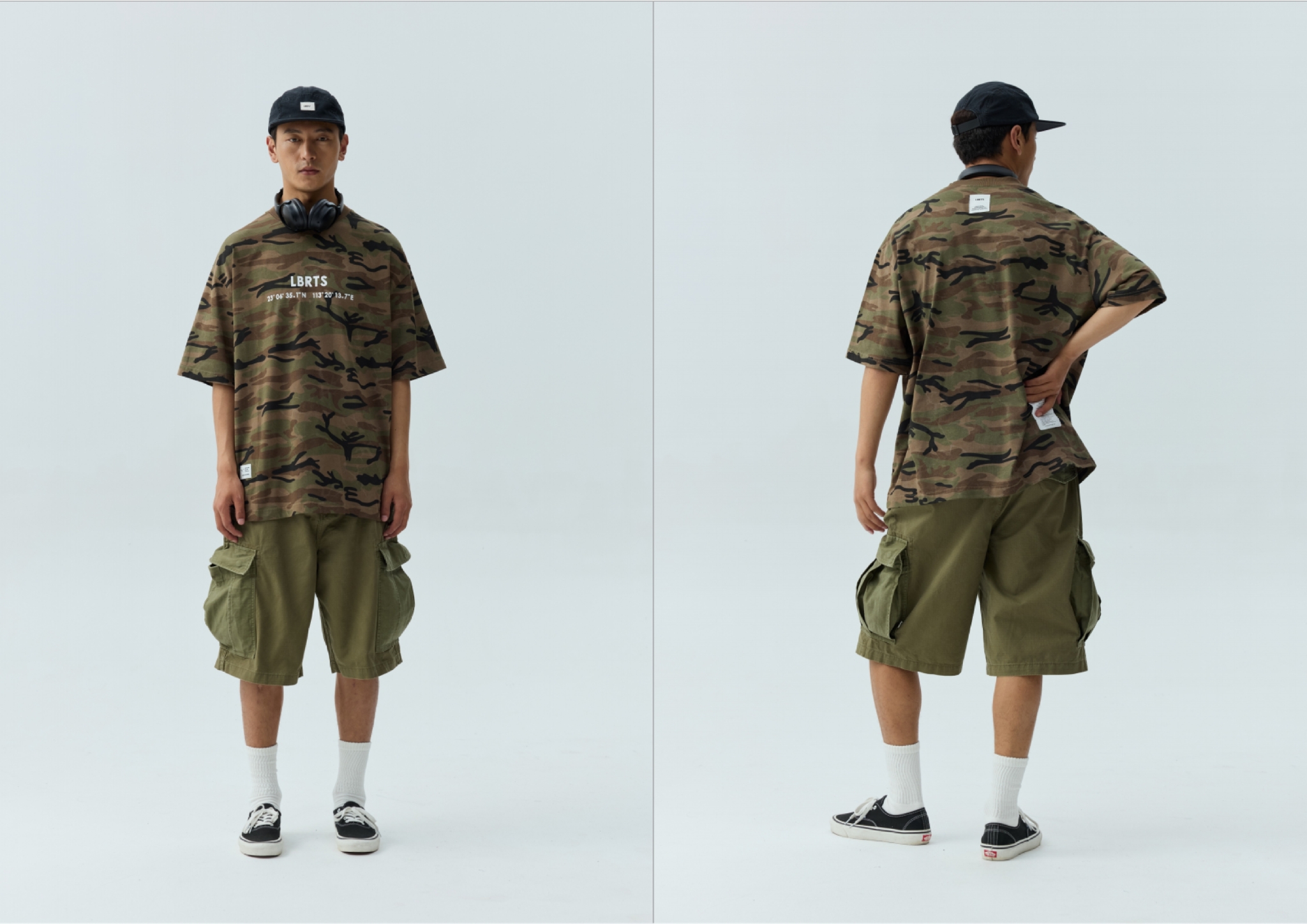 Men's Camo Crewneck T-Shirt - Relaxed Fit Casual Tee