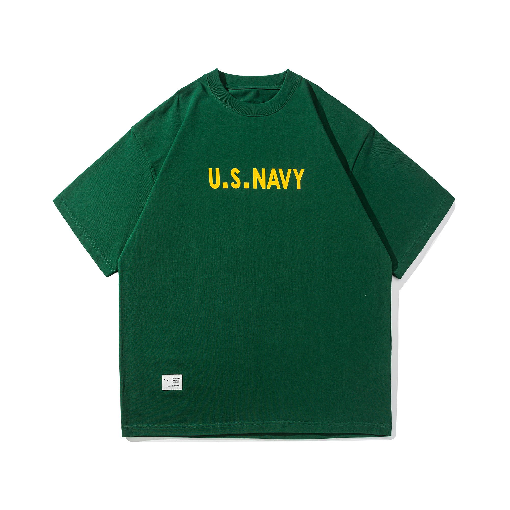 Men's Crackle Print U.S. NAVY Graphic T-shirt - Heavyweight Cotton