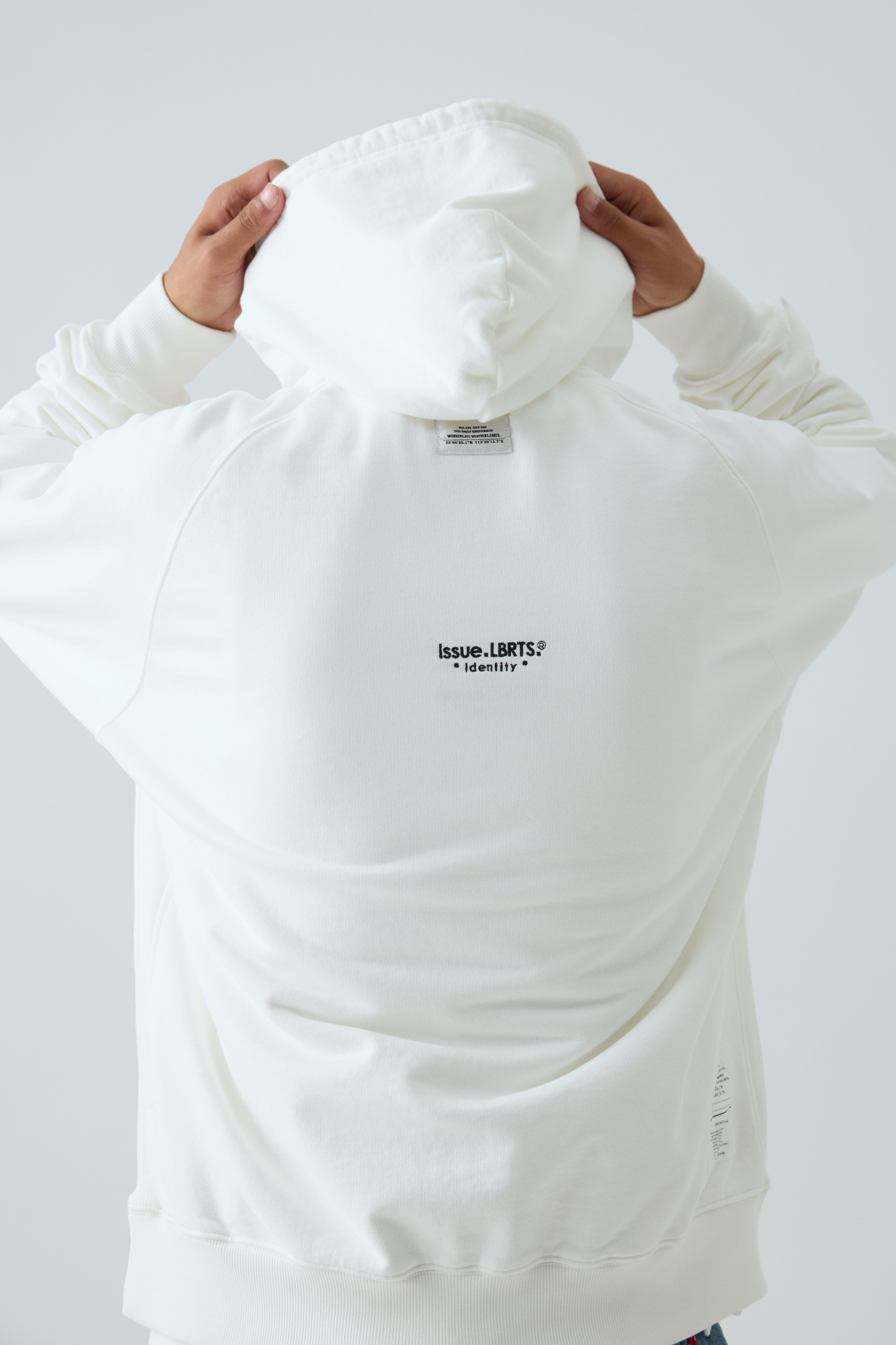 Men's Embroidered Hoodie - Heavyweight Pullover Cotton Blend Sweatshirt-Liberaturs