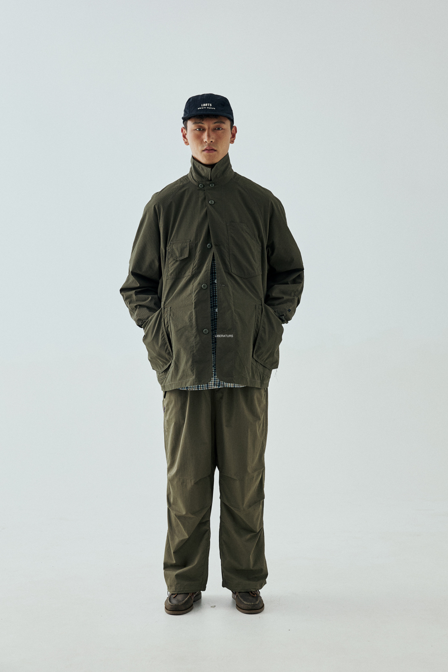 Men's Technical Blazer - Multi-Pocket Safari Jacket with Ripstop Fabric -Liberaturs