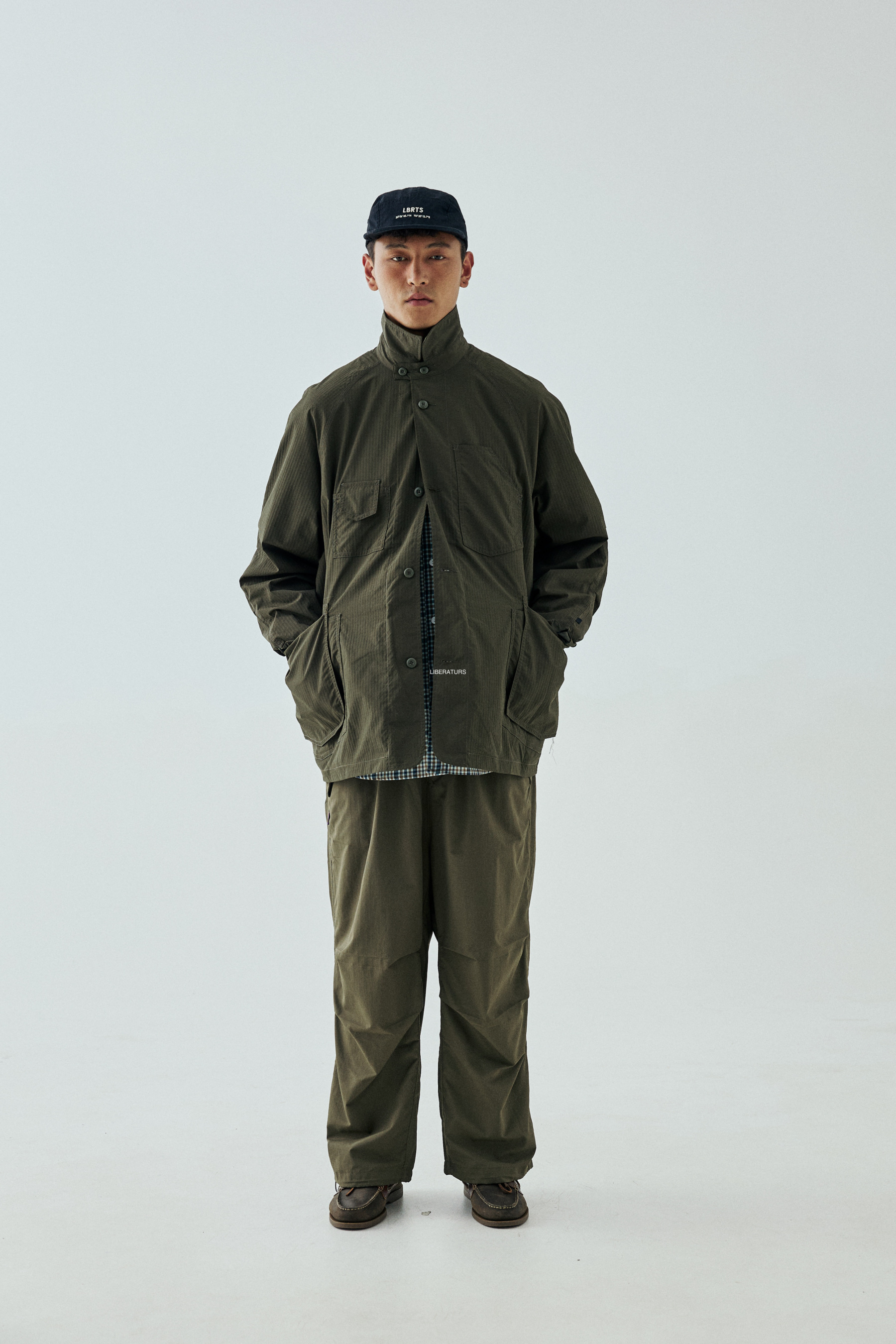 Men's Technical Blazer - Multi-Pocket Safari Jacket with Ripstop Fabric -Liberaturs