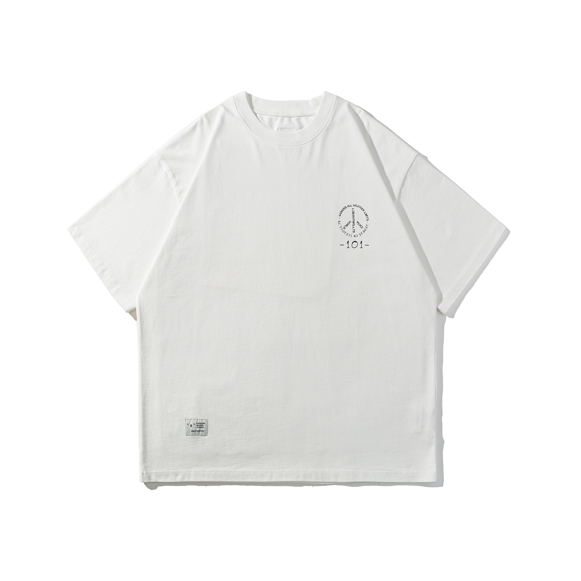 Men's Front & Back Peace Sign Graphic T-shirt - Heavyweight Cotton
