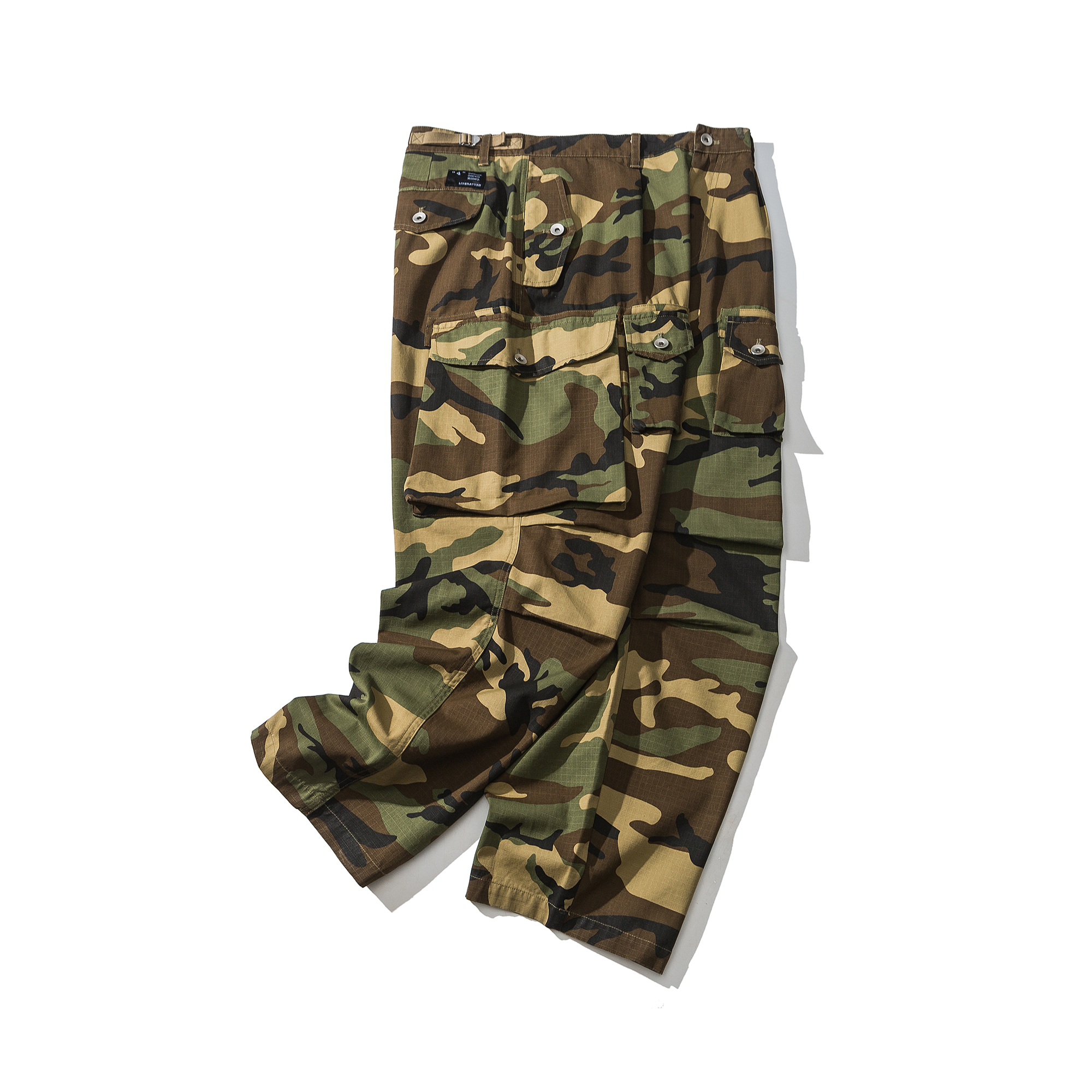 Men's Camo Cargo Pants - Military Utility Workwear Trousers -Liberaturs