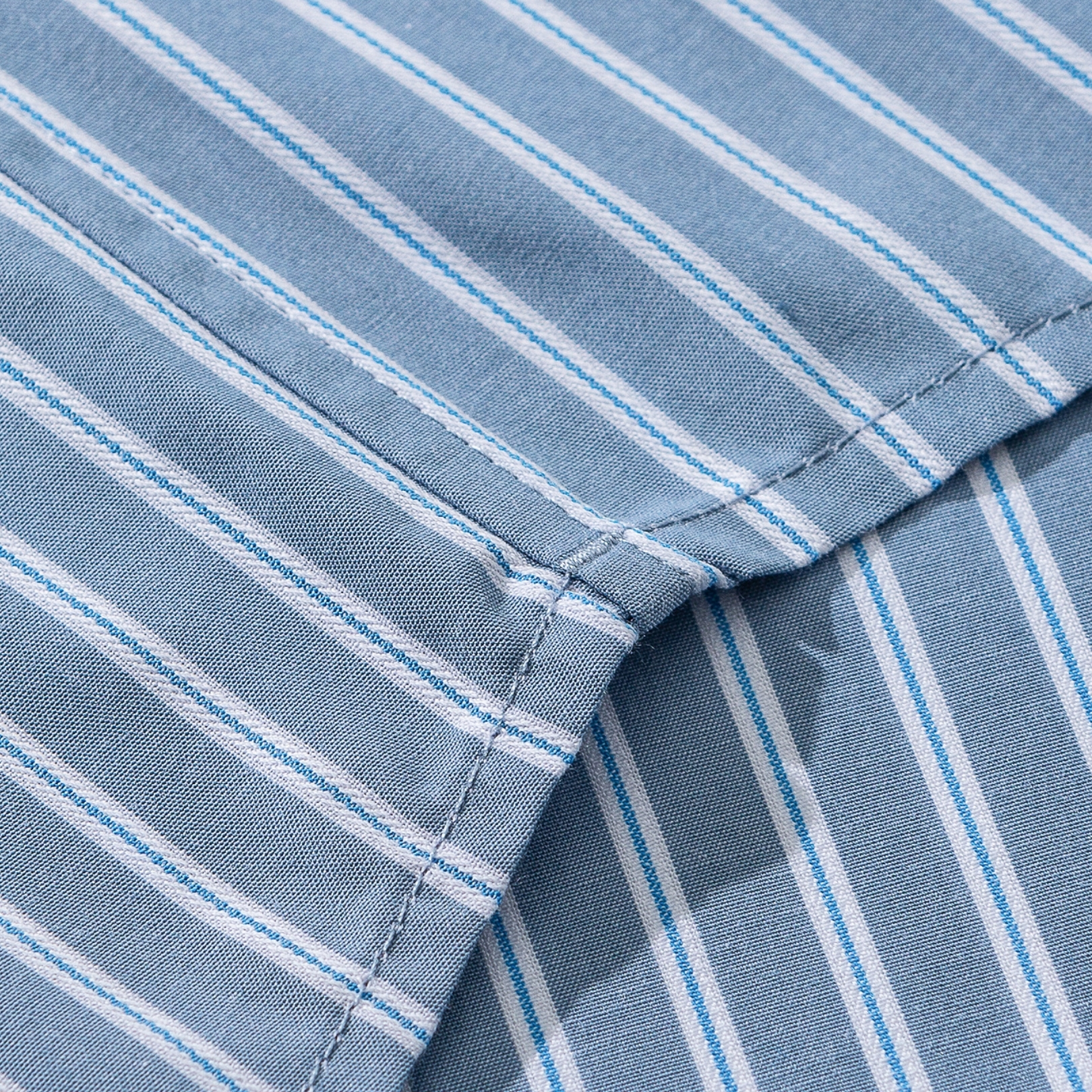 Men's Classic Pocket Shirt - Retro Military Oversized Stripe Shirt