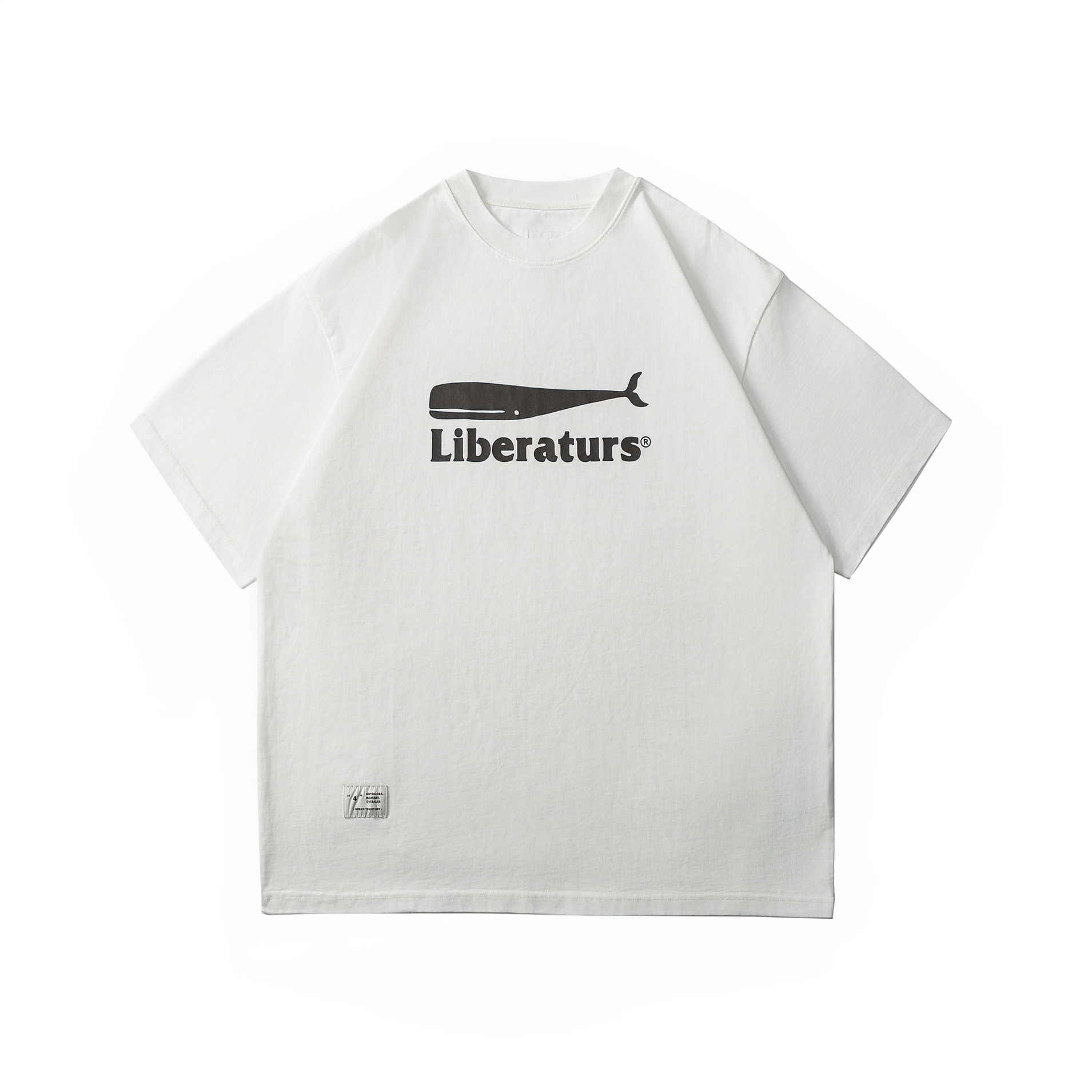 Men's Whale Graphic Crewneck T-shirt - Heavyweight Cotton