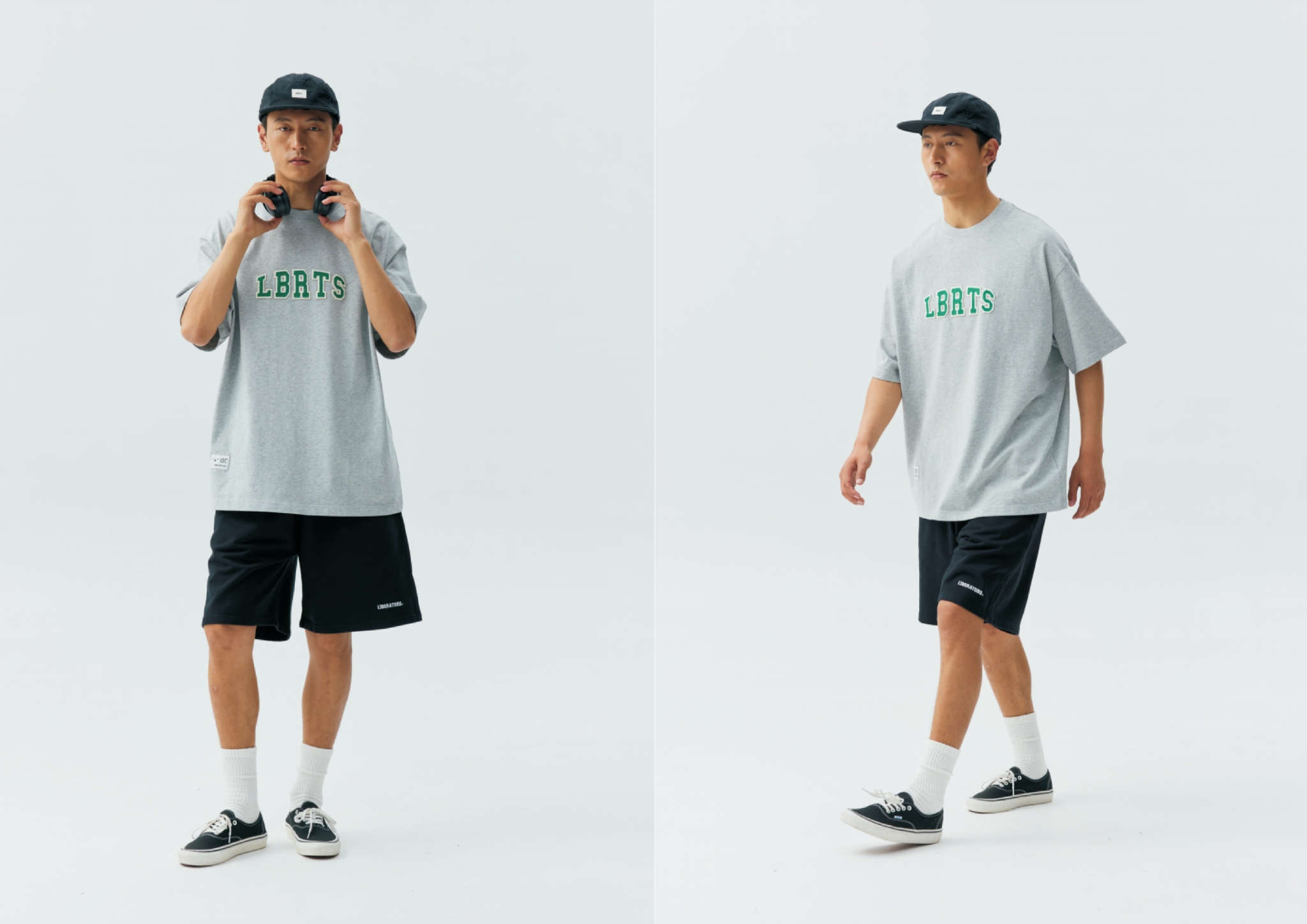 Men's Heavyweight Appliqué Logo T-shirt - Relaxed Fit Cotton