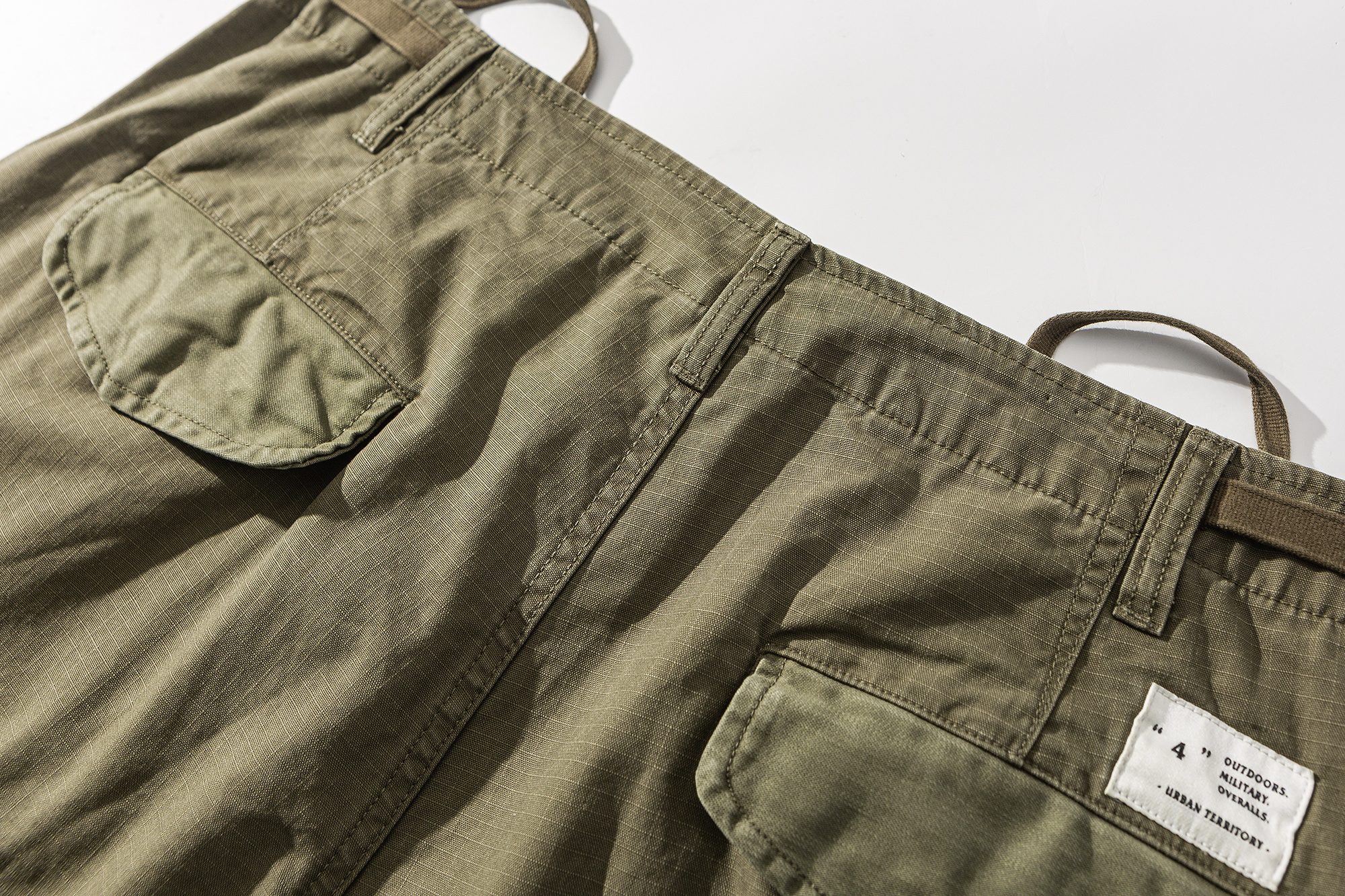 Men's Color-Block Cargo Pen Pocket Casual Shorts - Relaxed Fit Cotton
