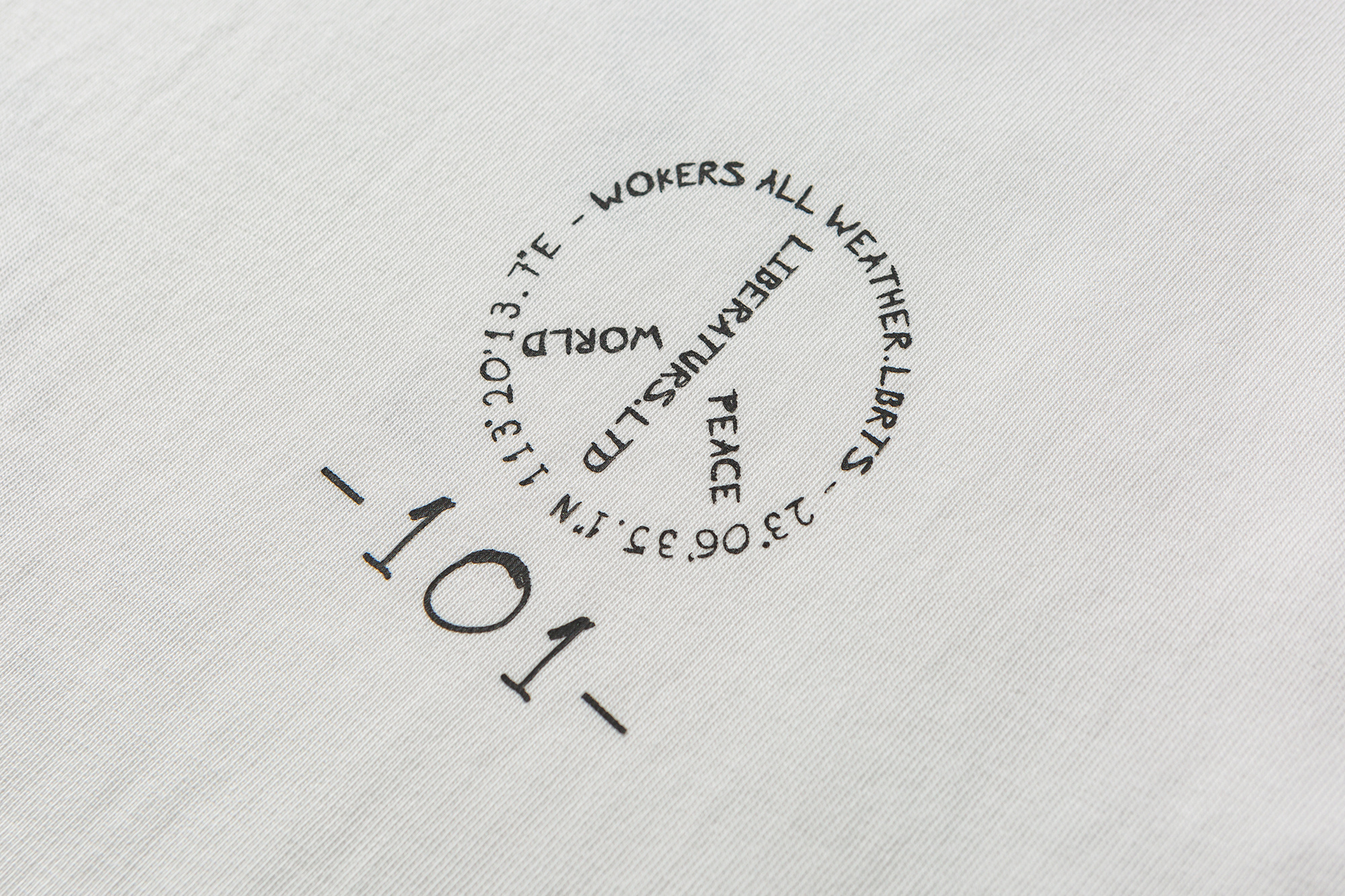 Men's Front & Back Peace Sign Graphic T-shirt - Heavyweight Cotton