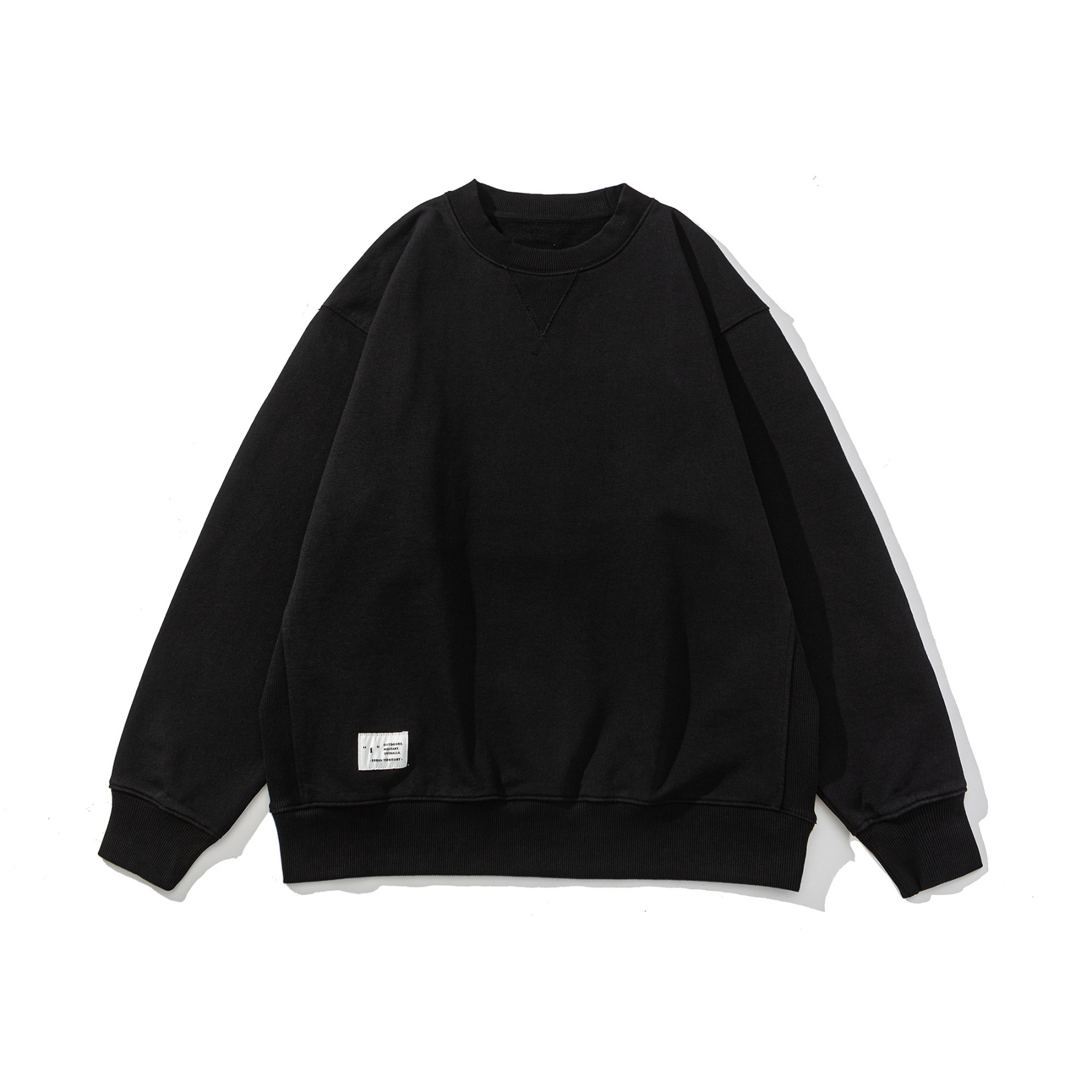 Men's Heavyweight Crewneck Sweatshirt - Embroidered Logo Pullover French Terry-Liberaturs