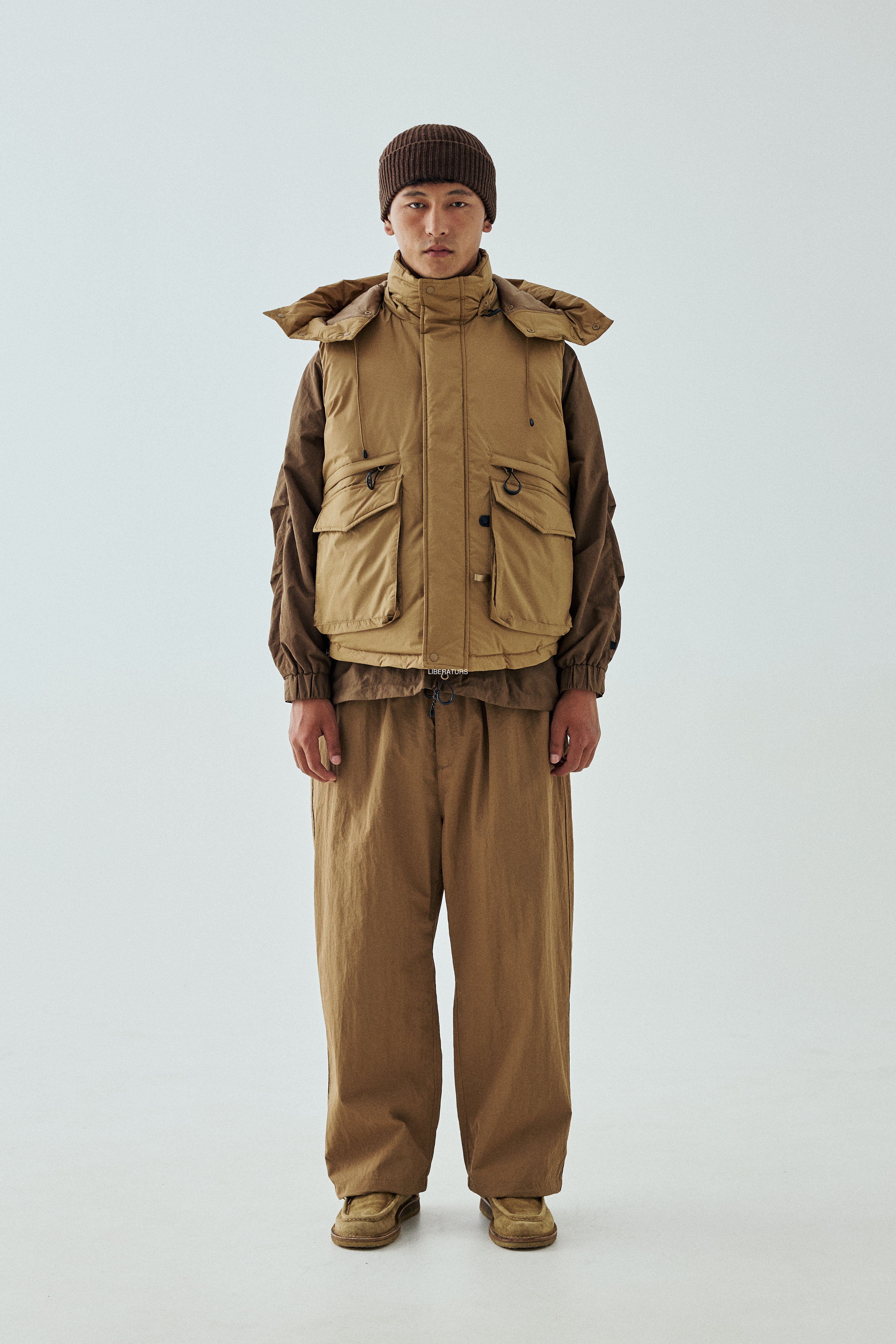 Men's Oversized Down Vest - Premium Insulated Puffer Vest-Liberaturs