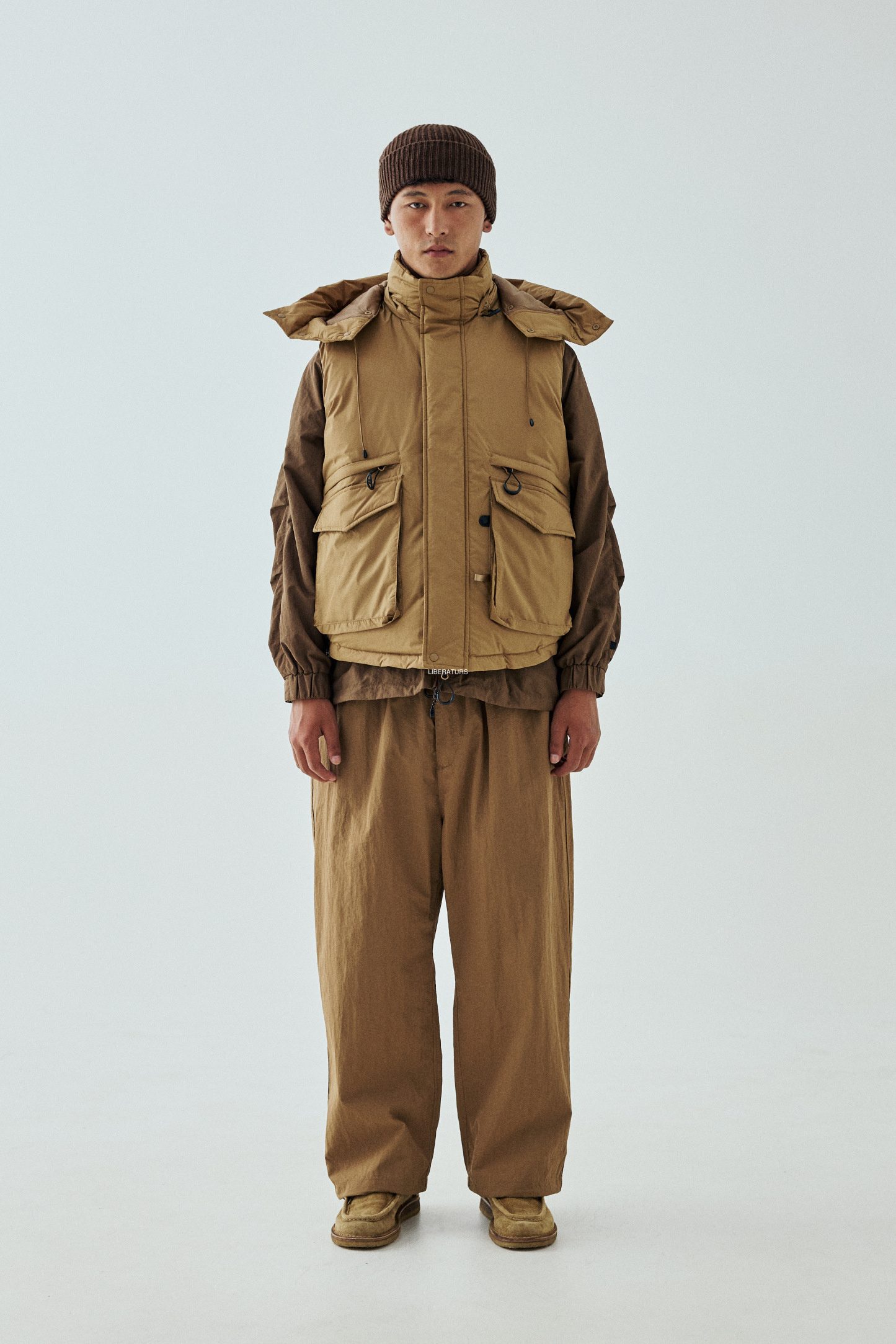 Men's Oversized Down Vest - Premium Insulated Puffer Vest-Liberaturs