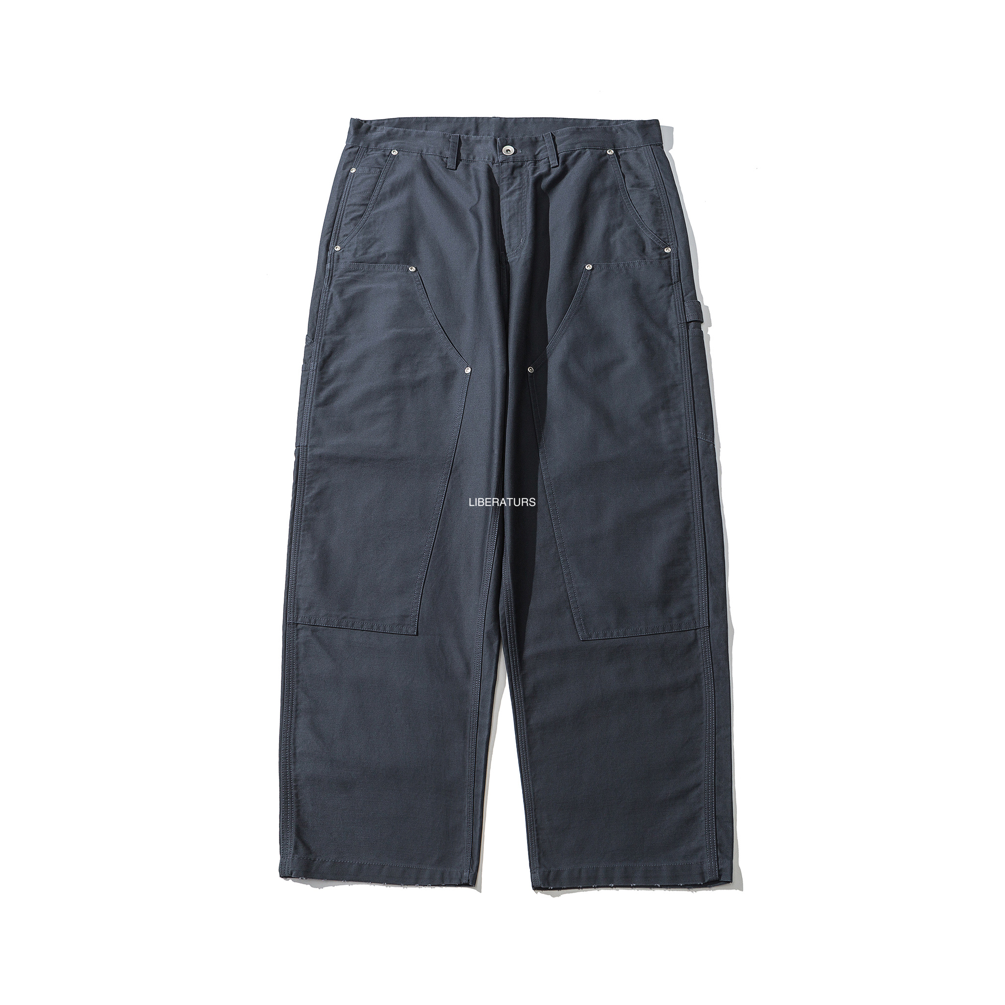 Men's Logger Pants - 14oz Heavyweight Canvas Workwear Trousers -Liberaturs