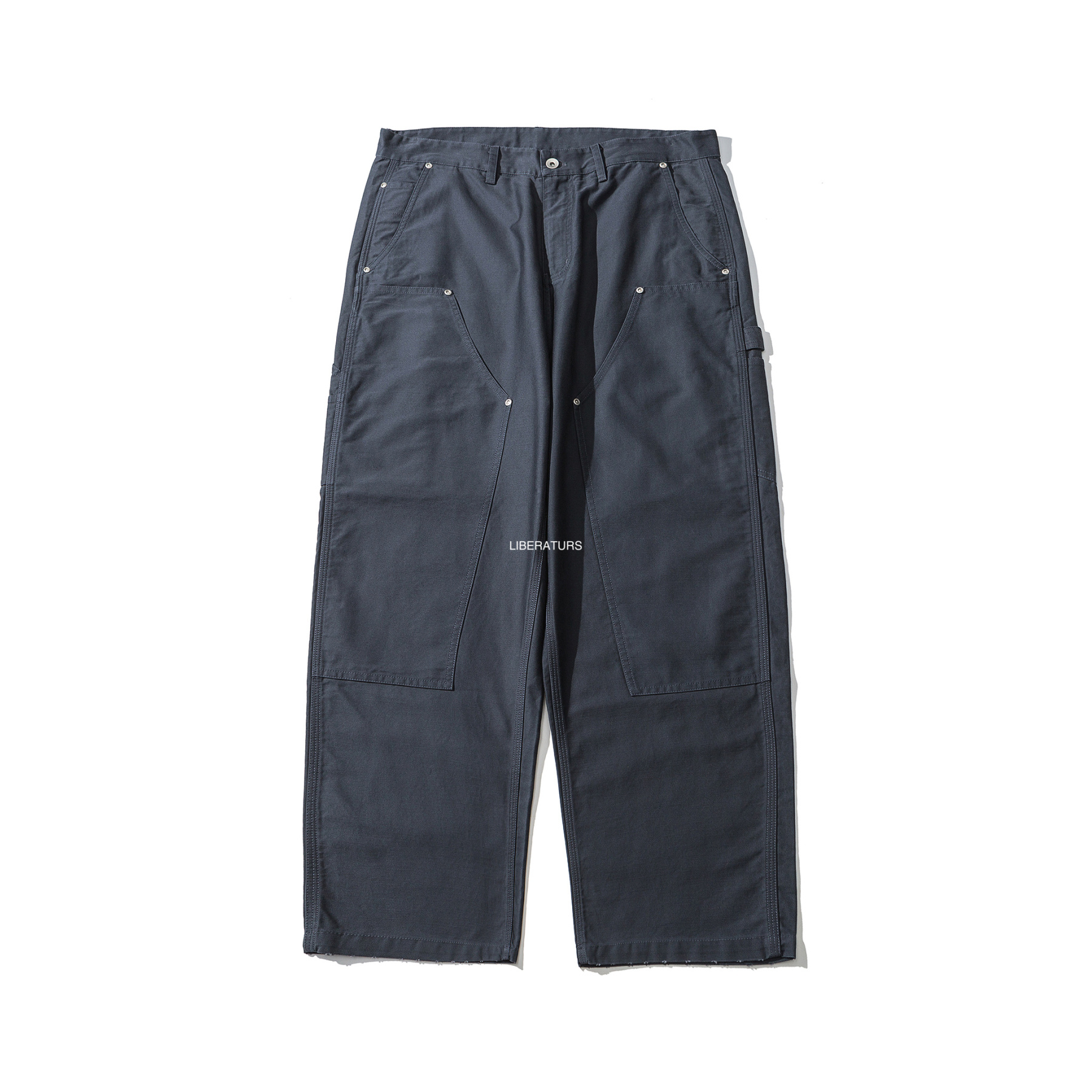 Men's Logger Pants - 14oz Heavyweight Canvas Workwear Trousers -Liberaturs