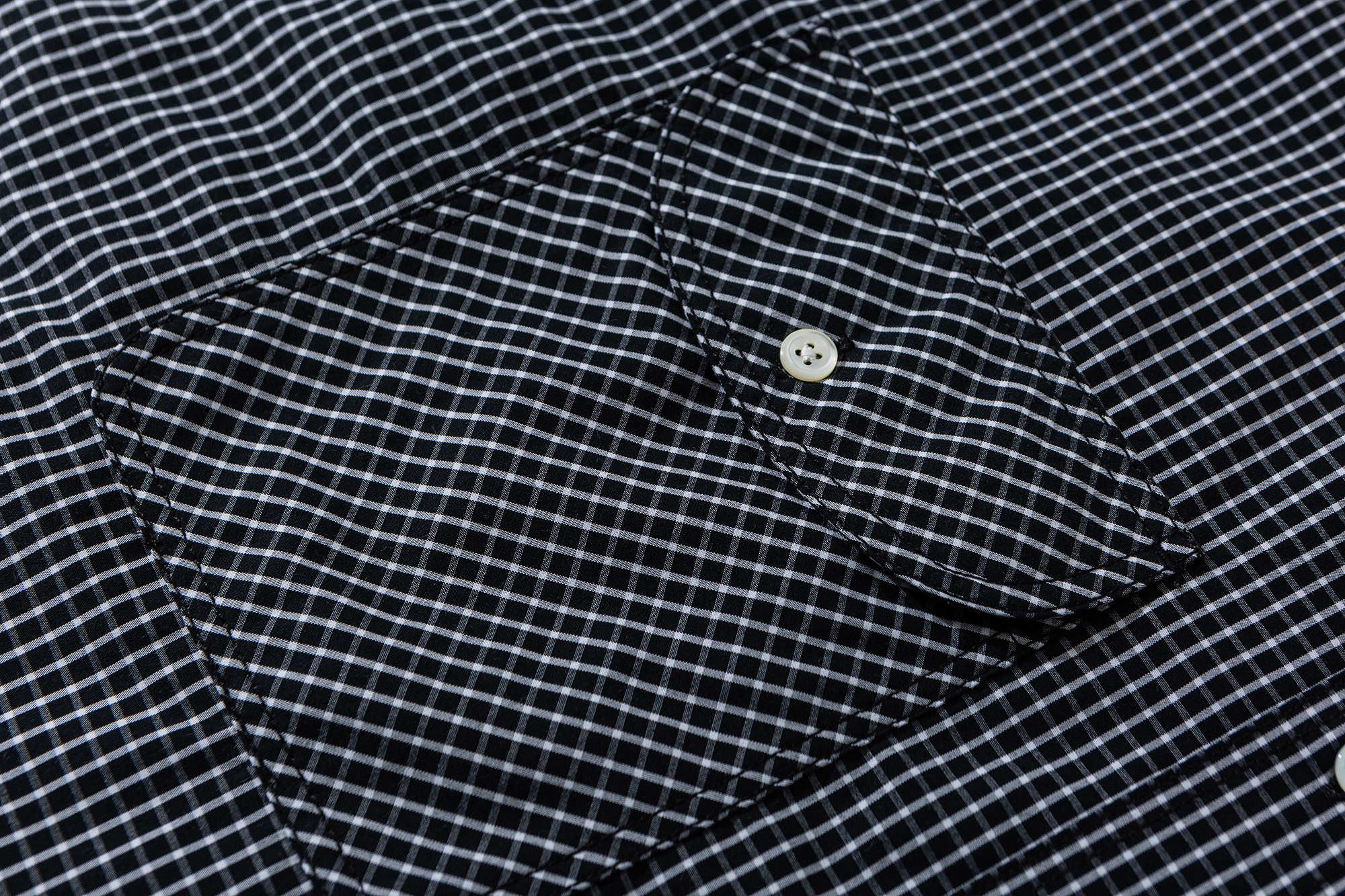 Men's Black Plaid Flannel Shirt - Carbon-Brushed Cotton Workwear -Liberaturs