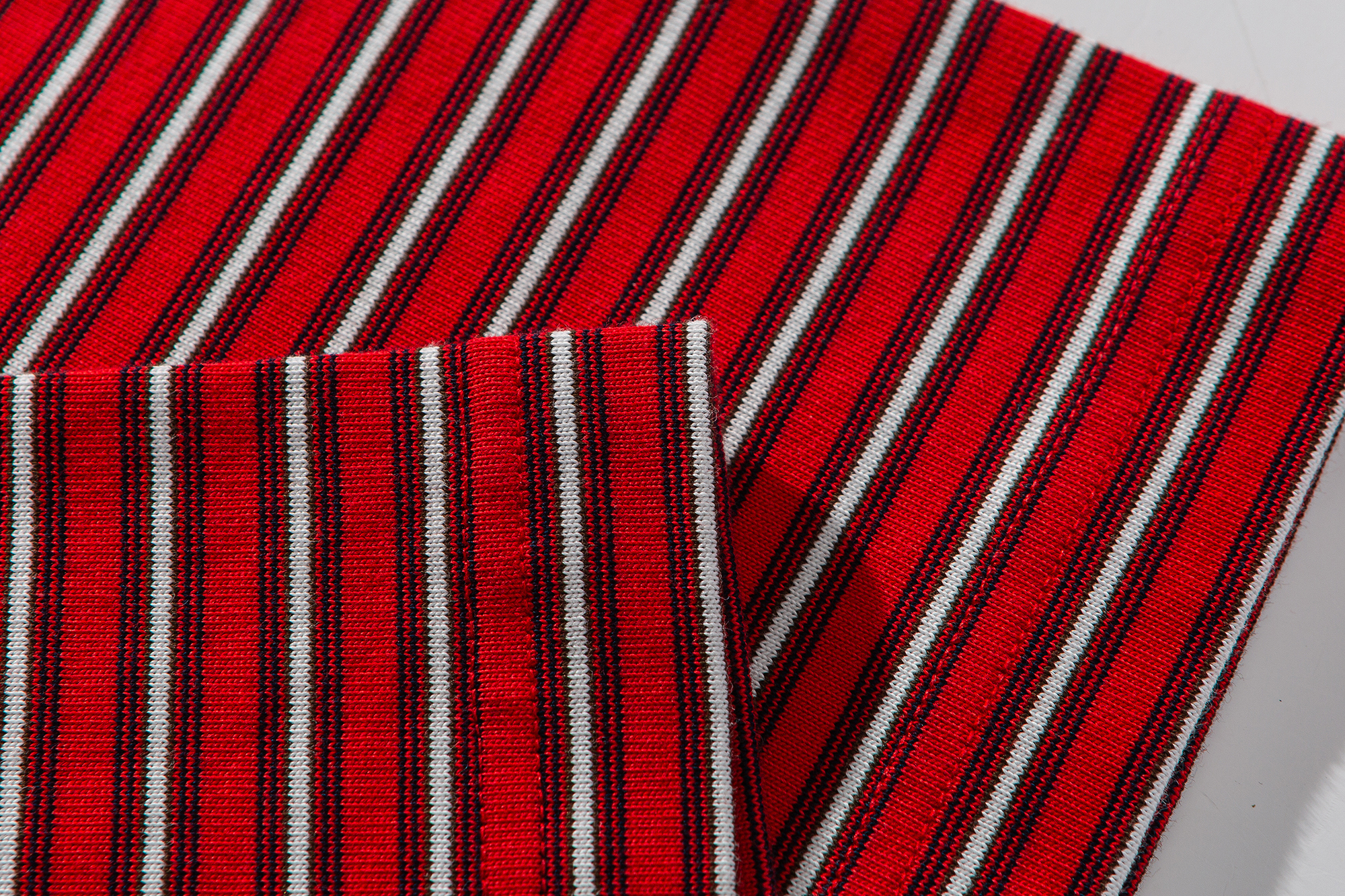 Men's Striped Crewneck T-shirt - Heavyweight Cotton