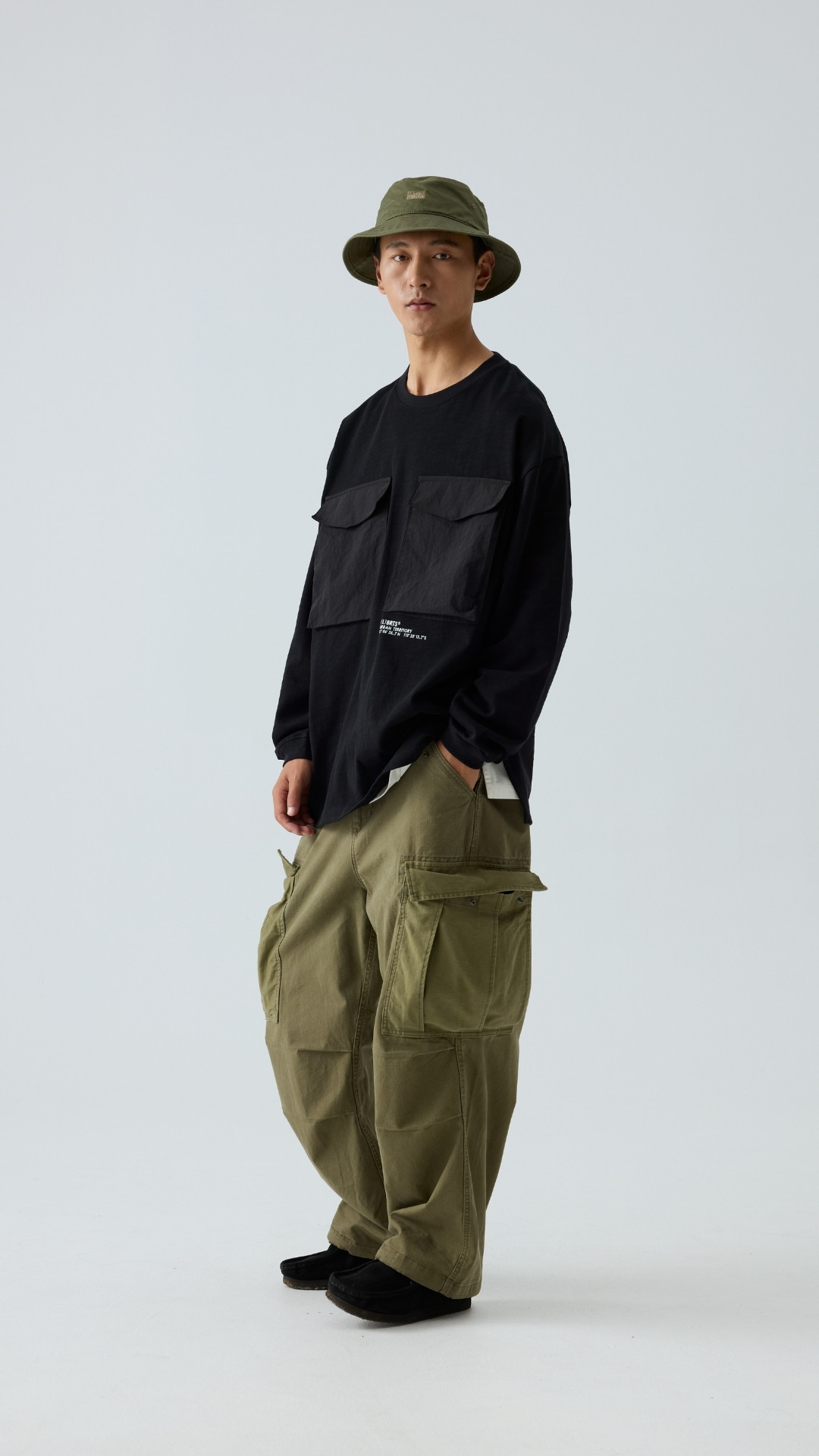 Men's Utility Long Sleeve T-Shirt with Multiple Pockets - Tactical Field Tee-Liberaturs