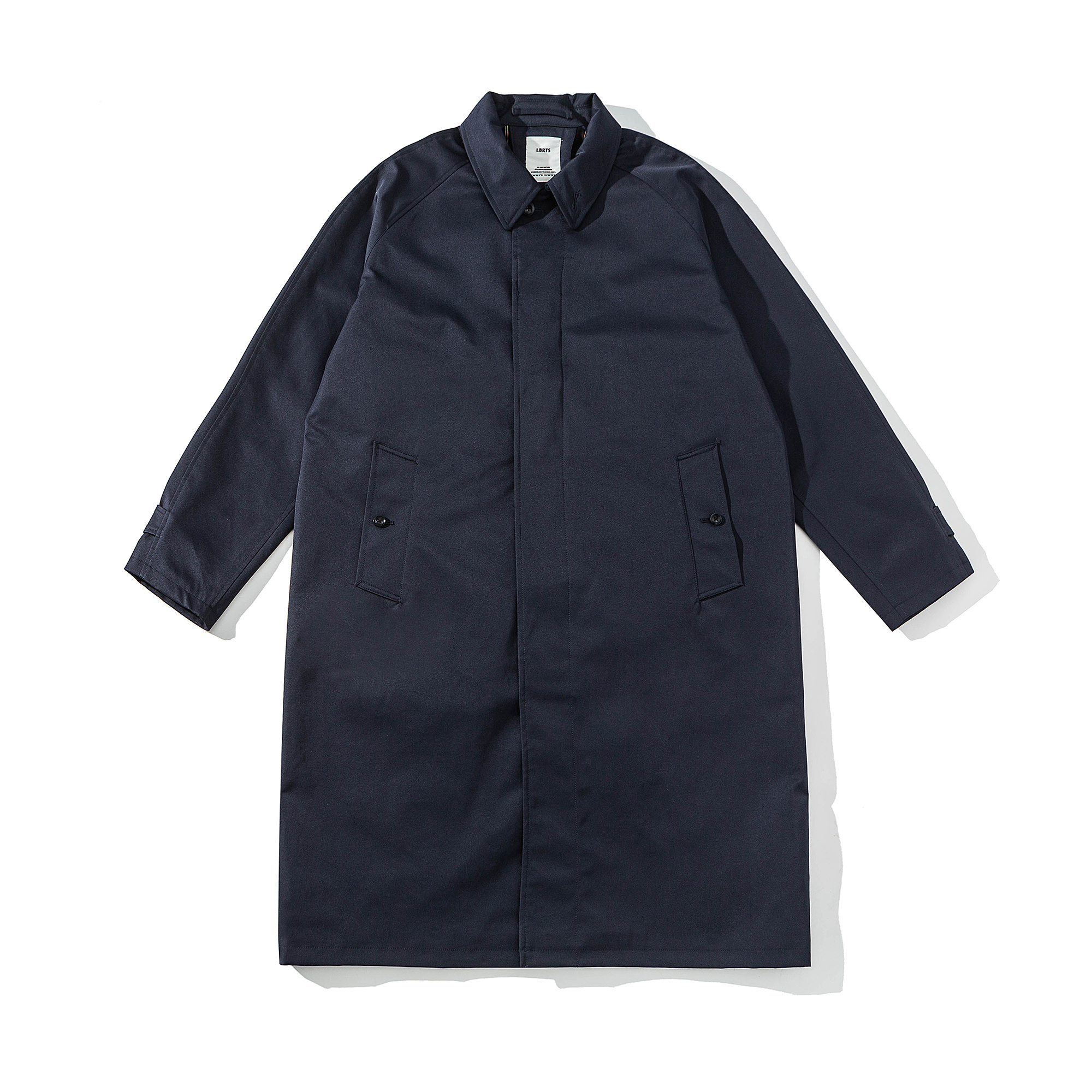 Men's Balmacaan Overcoat - Teflon-Coated Cotton Twill Rain Coat -Liberaturs