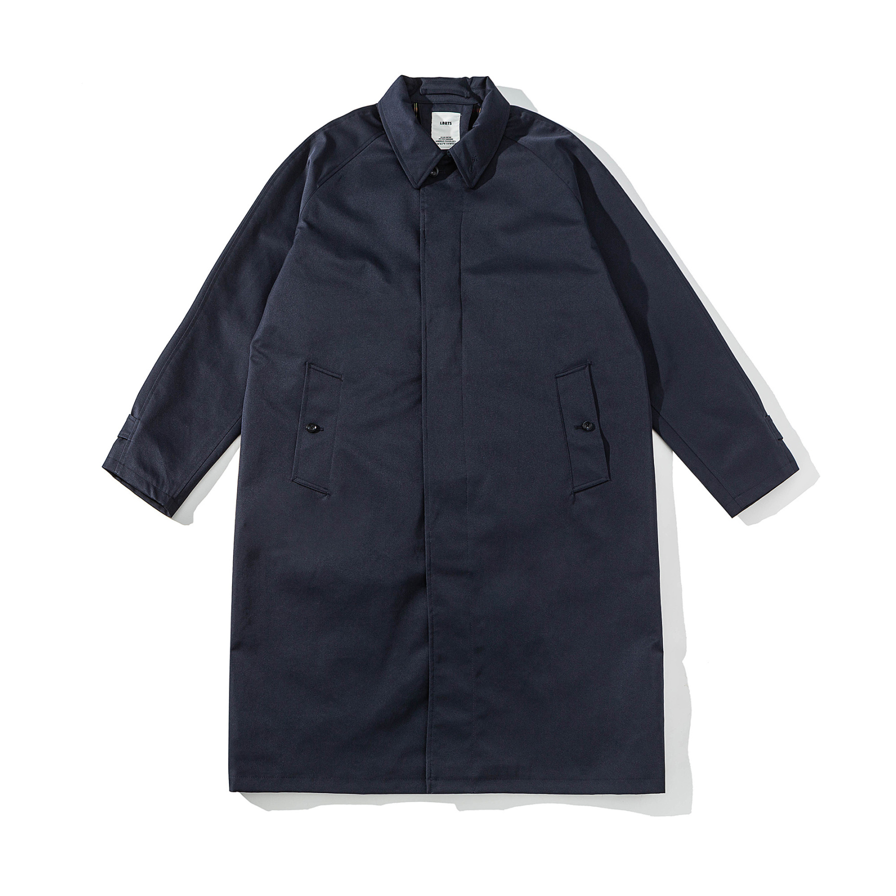 Men's Balmacaan Overcoat - Teflon-Coated Cotton Twill Rain Coat -Liberaturs