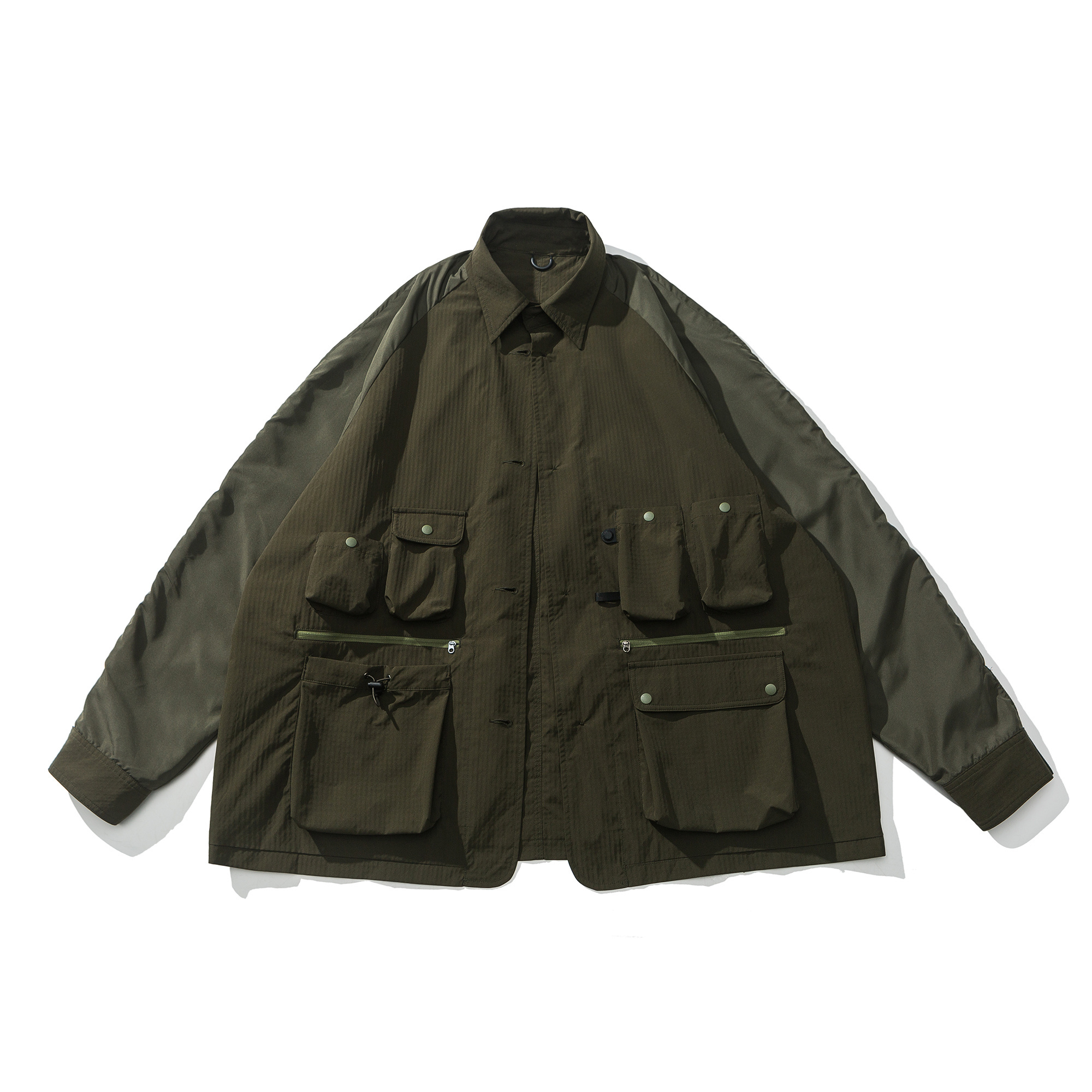 Men's Technical Blazer - Multi-Pocket Safari Jacket with Ripstop Fabric -Liberaturs