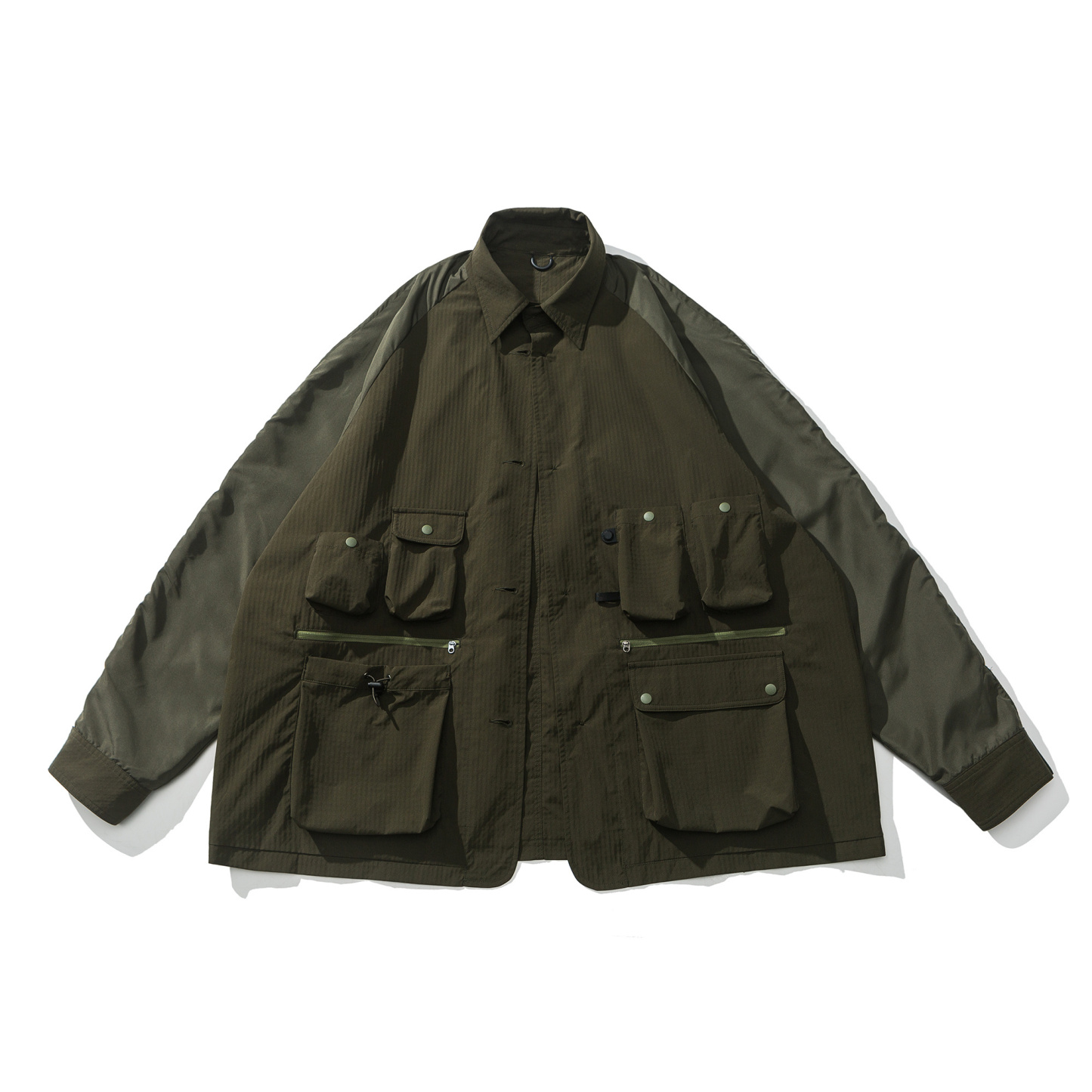 Men's Technical Blazer - Multi-Pocket Safari Jacket with Ripstop Fabric -Liberaturs