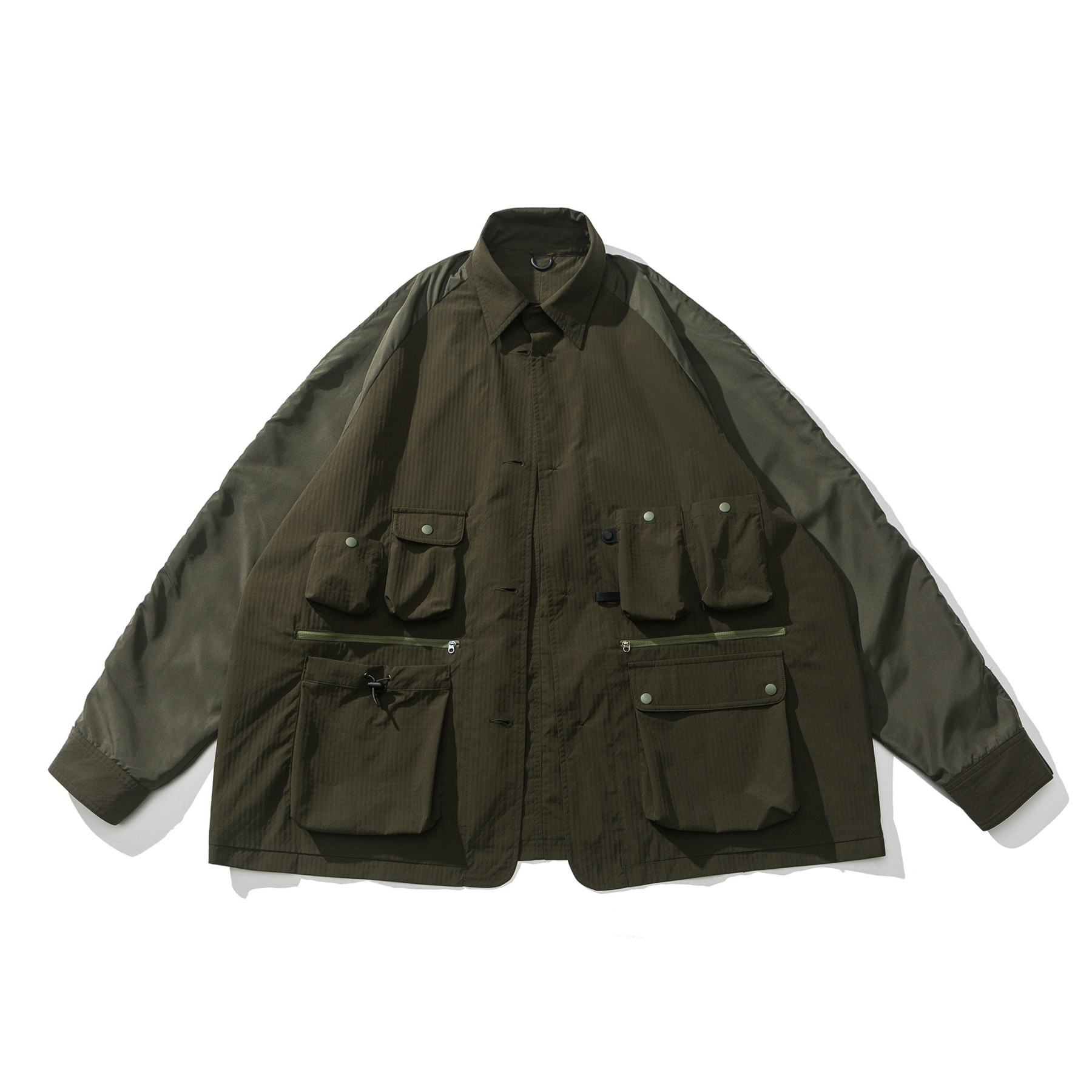 Men's Technical Blazer - Multi-Pocket Safari Jacket with Ripstop Fabric -Liberaturs