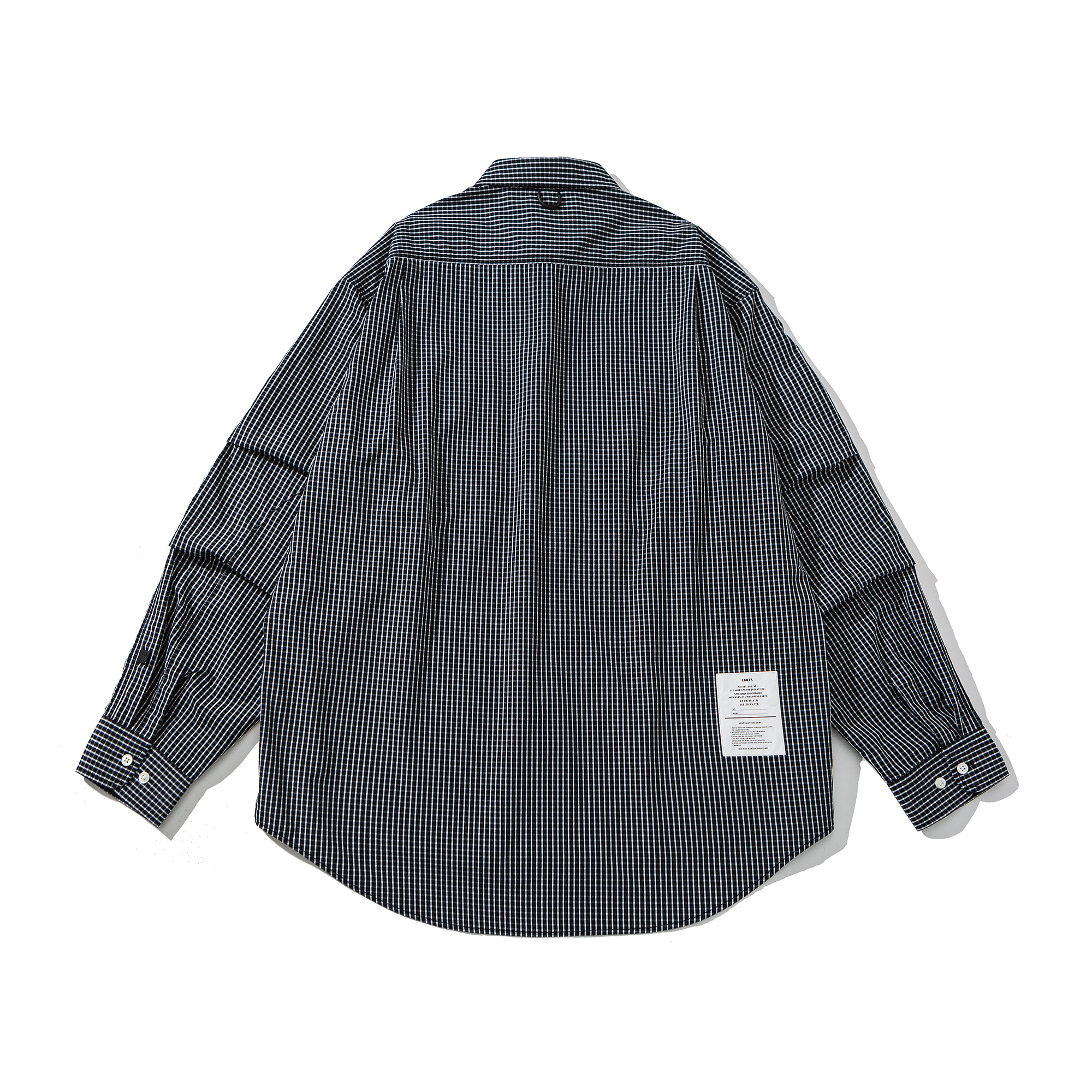 Men's Black Plaid Flannel Shirt - Carbon-Brushed Cotton Workwear -Liberaturs