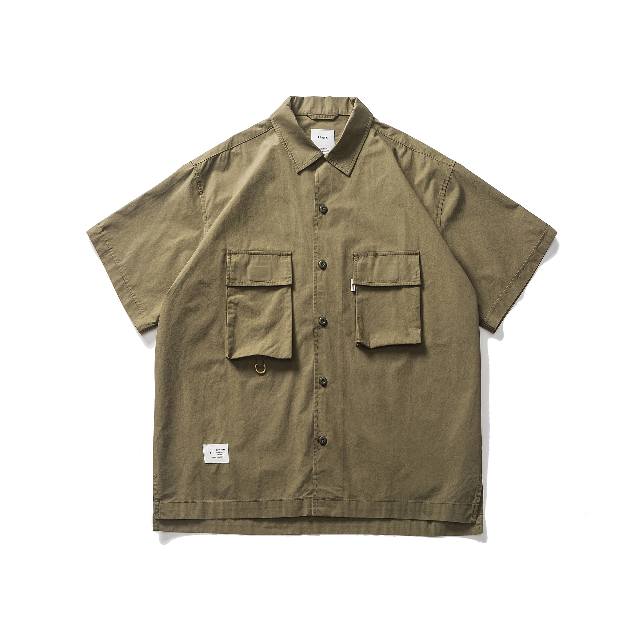 Men's Military Style Cargo Pocket Short Sleeve Shirt -  Lightweight Cotton