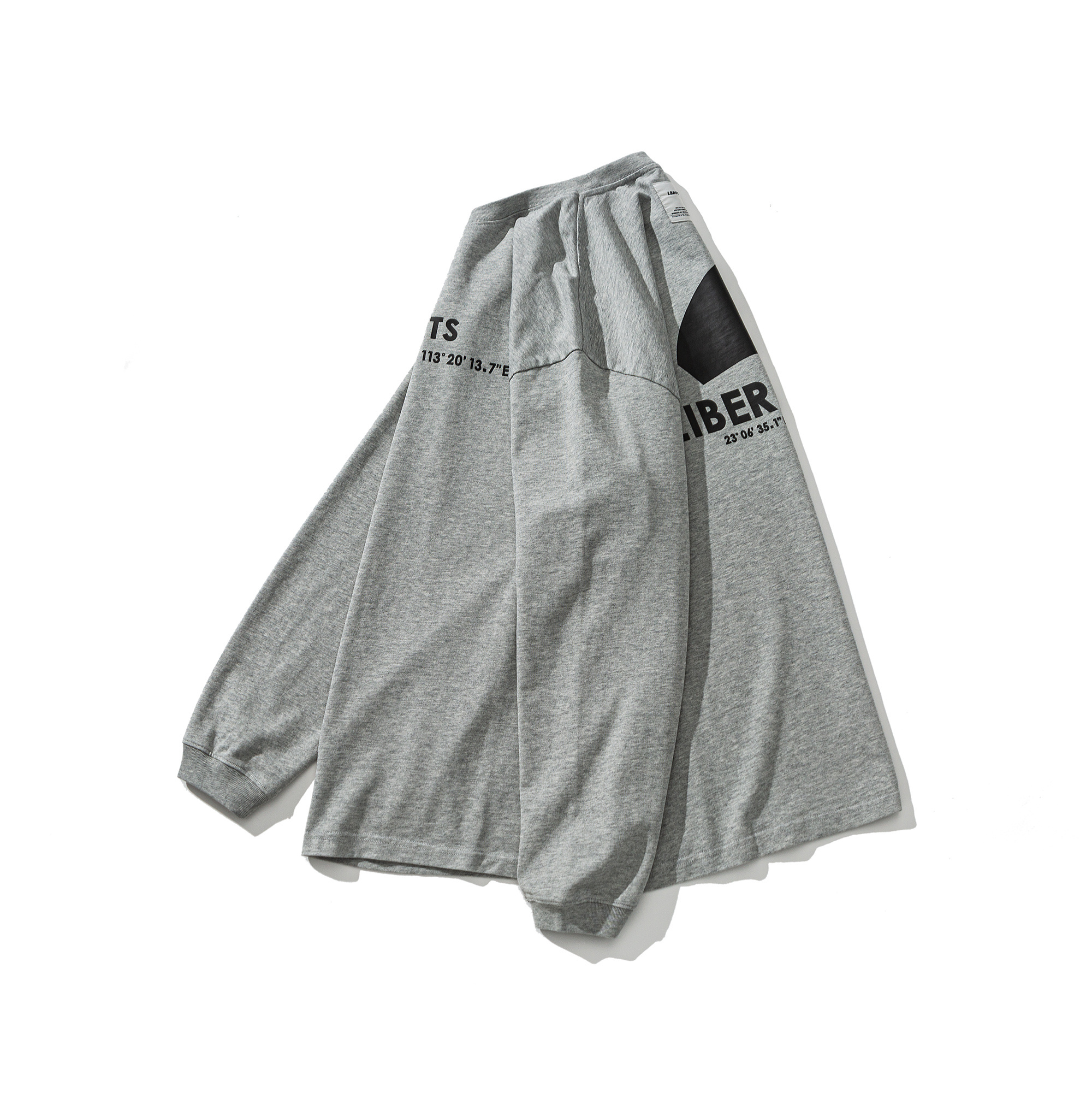 Men's 'Shark Sail' Graphic Long Sleeve Tee - 310gsm Heavyweight Crewneck 