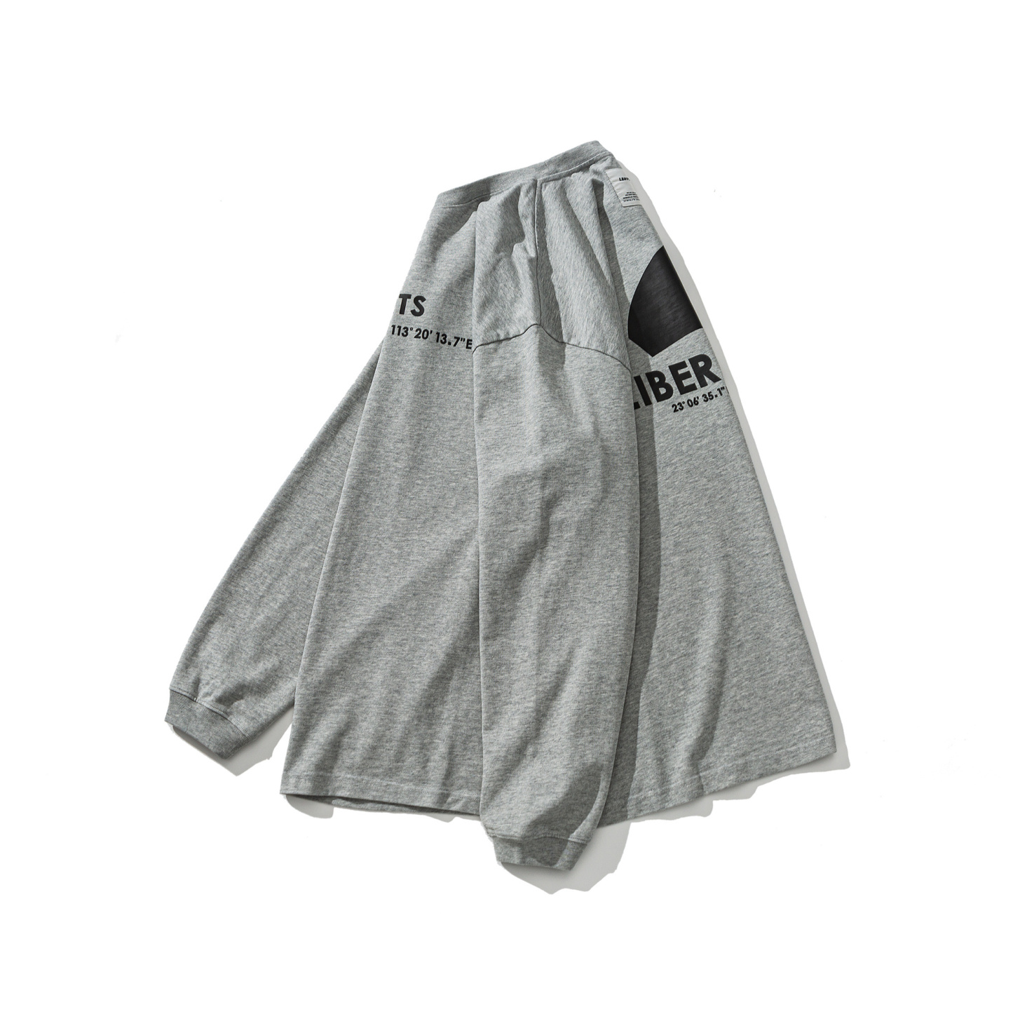 Men's 'Shark Sail' Graphic Long Sleeve Tee - 310gsm Heavyweight Crewneck 