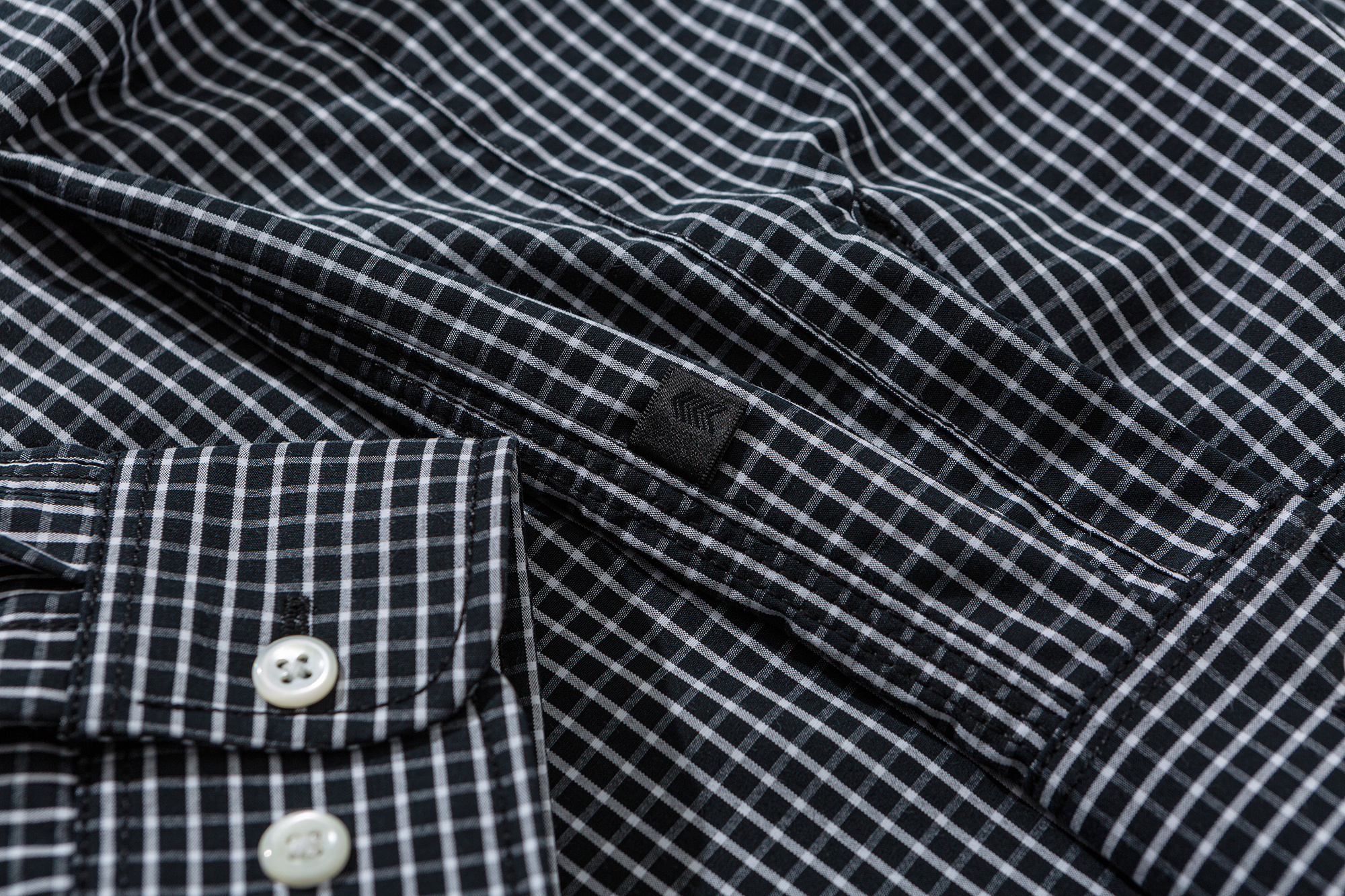Men's Black Plaid Flannel Shirt - Carbon-Brushed Cotton Workwear -Liberaturs