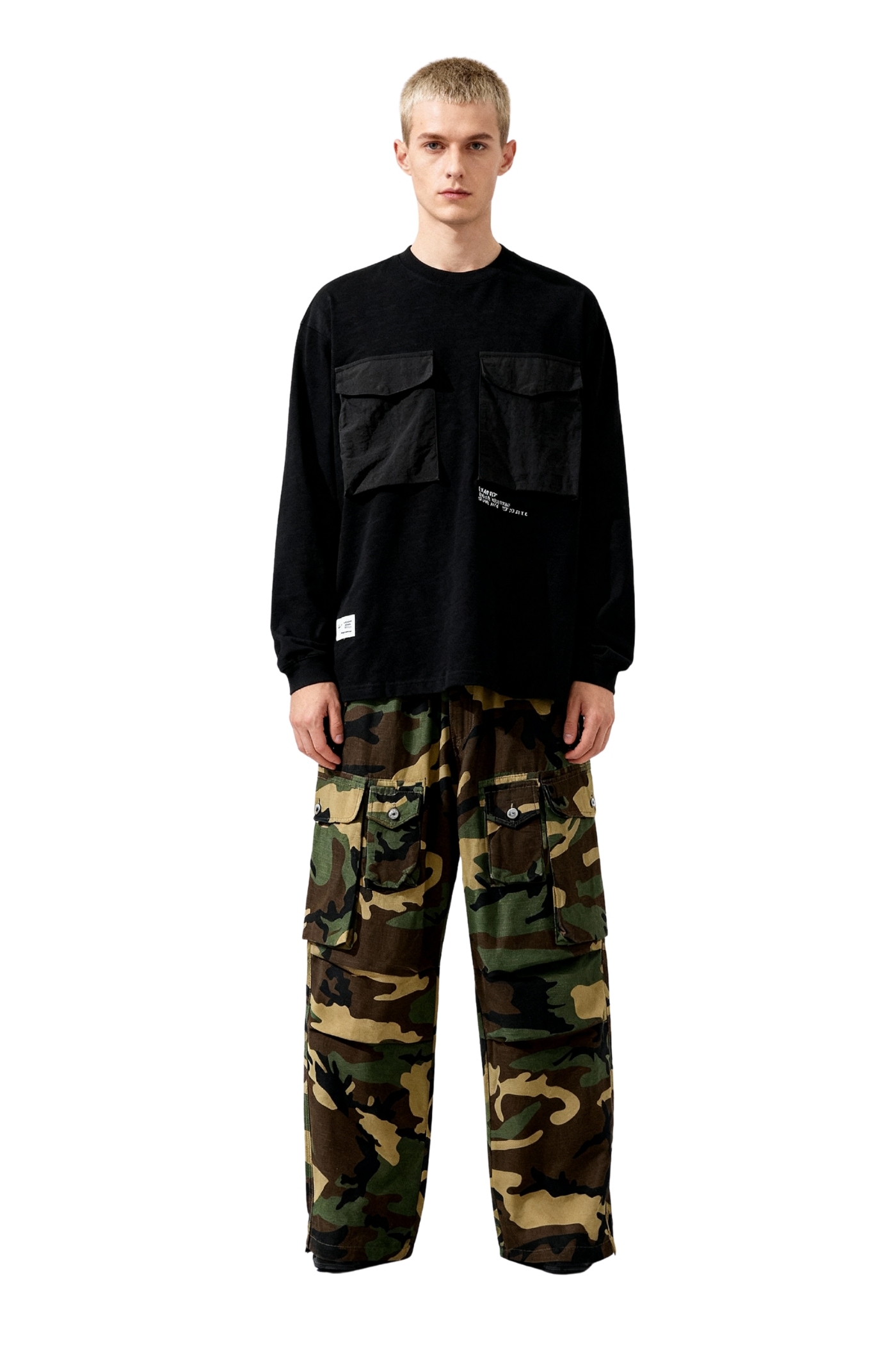 Men's Camo Cargo Pants - Military Utility Workwear Trousers -Liberaturs