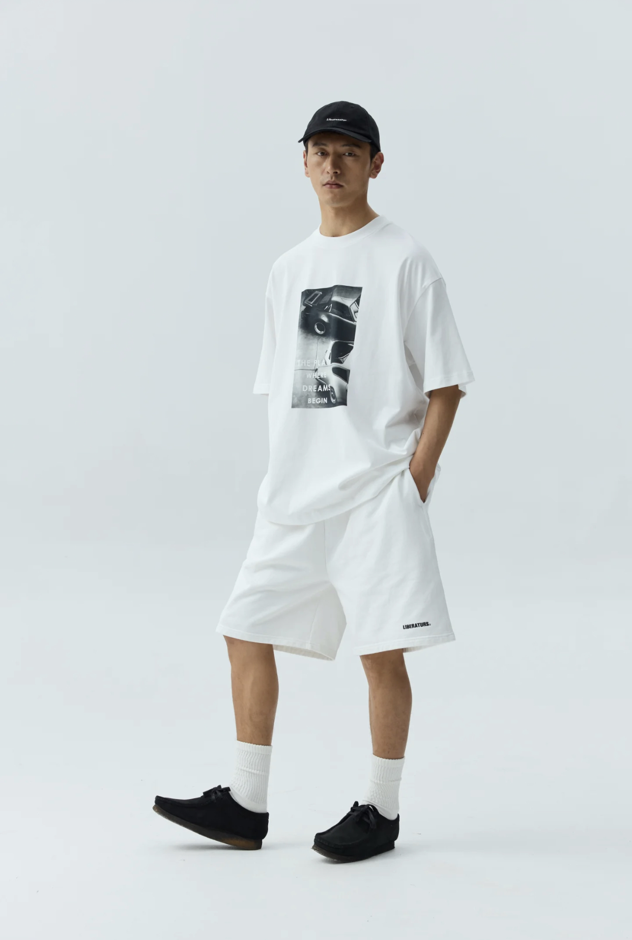 Relaxed Embroidered Sweat Shorts