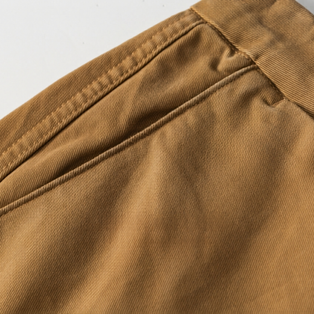 Men's Classic Chino Casual Shorts - Relaxed Fit Twill