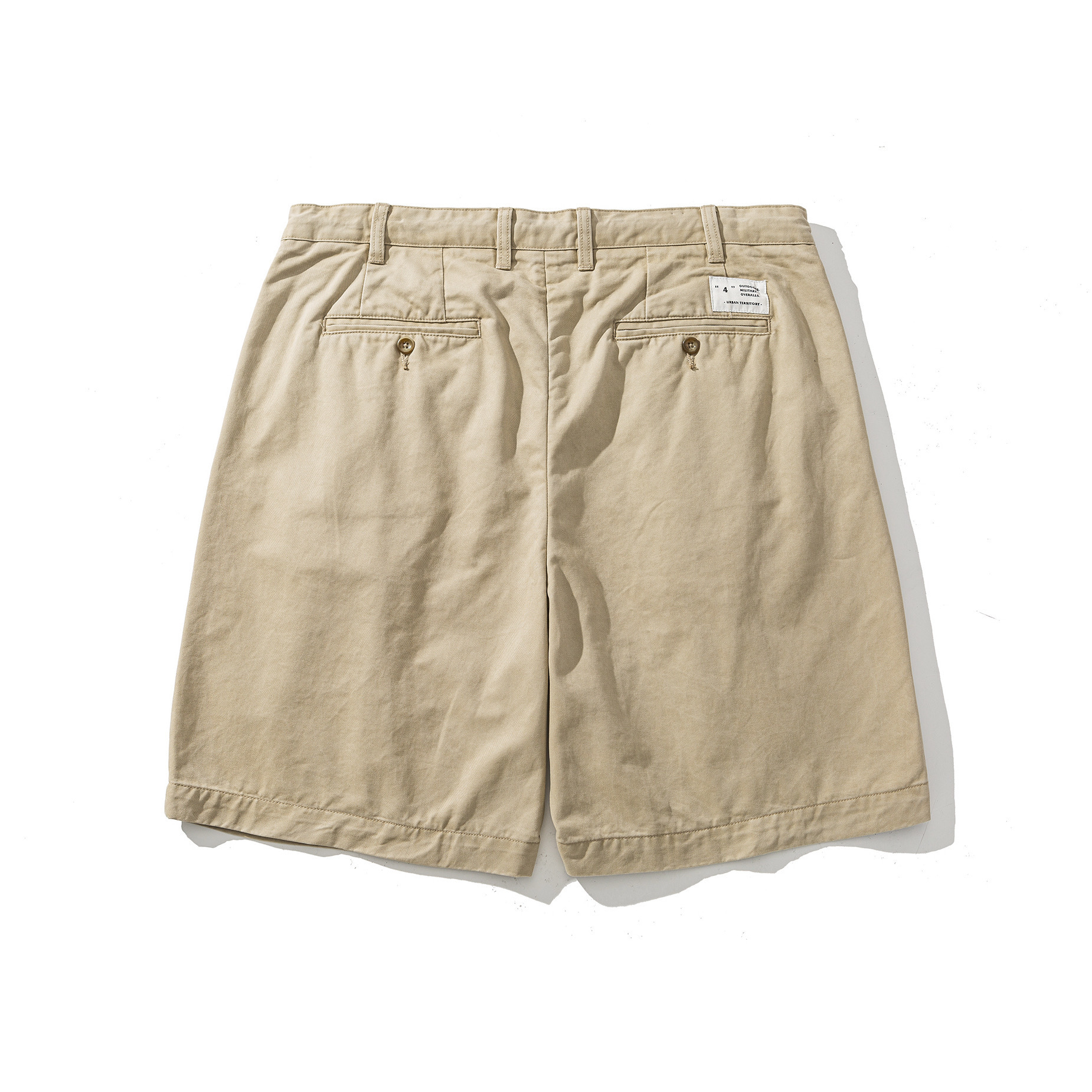 Men's Classic Double Pleated Chino Shorts - Relaxed Fit Casual Twill